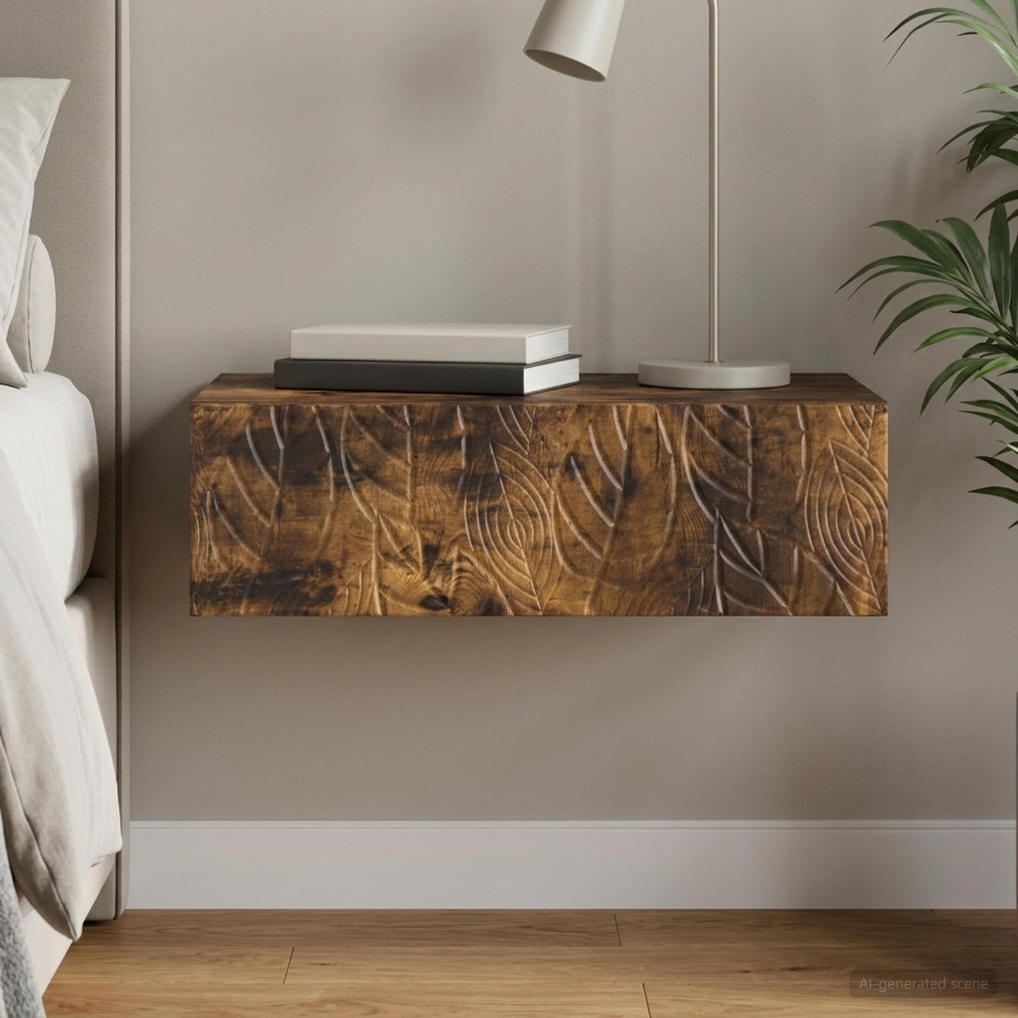 vidaXL Τραπεζάκι Τοίχου 87,5 x 34,5 x 17 εκ. Επεξεργασμένο Ξύλο