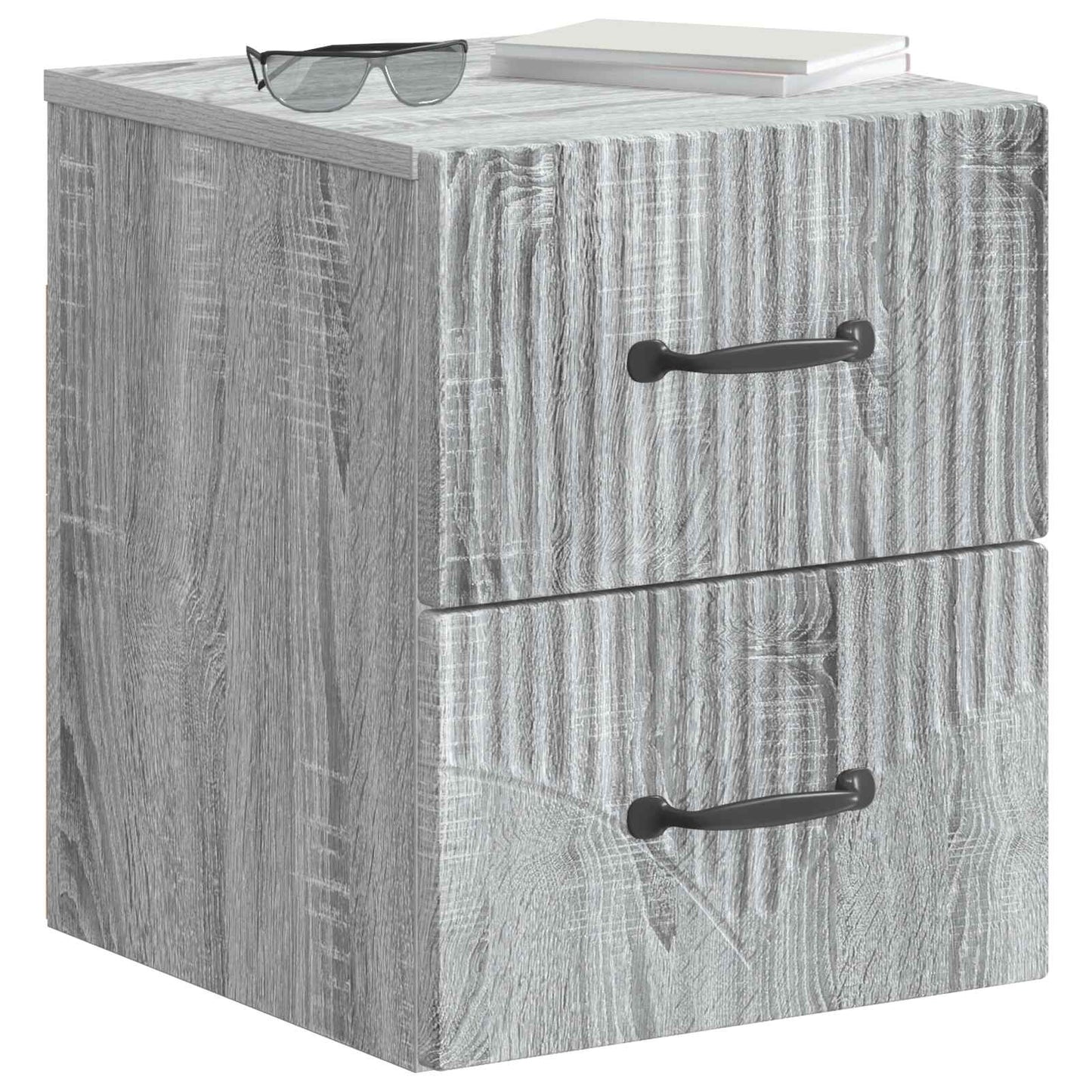 vidaXL Τοίχου Κρεμαστό Κομοδίνο Γκρι Sonoma 34,5 x 33 x 40 εκ