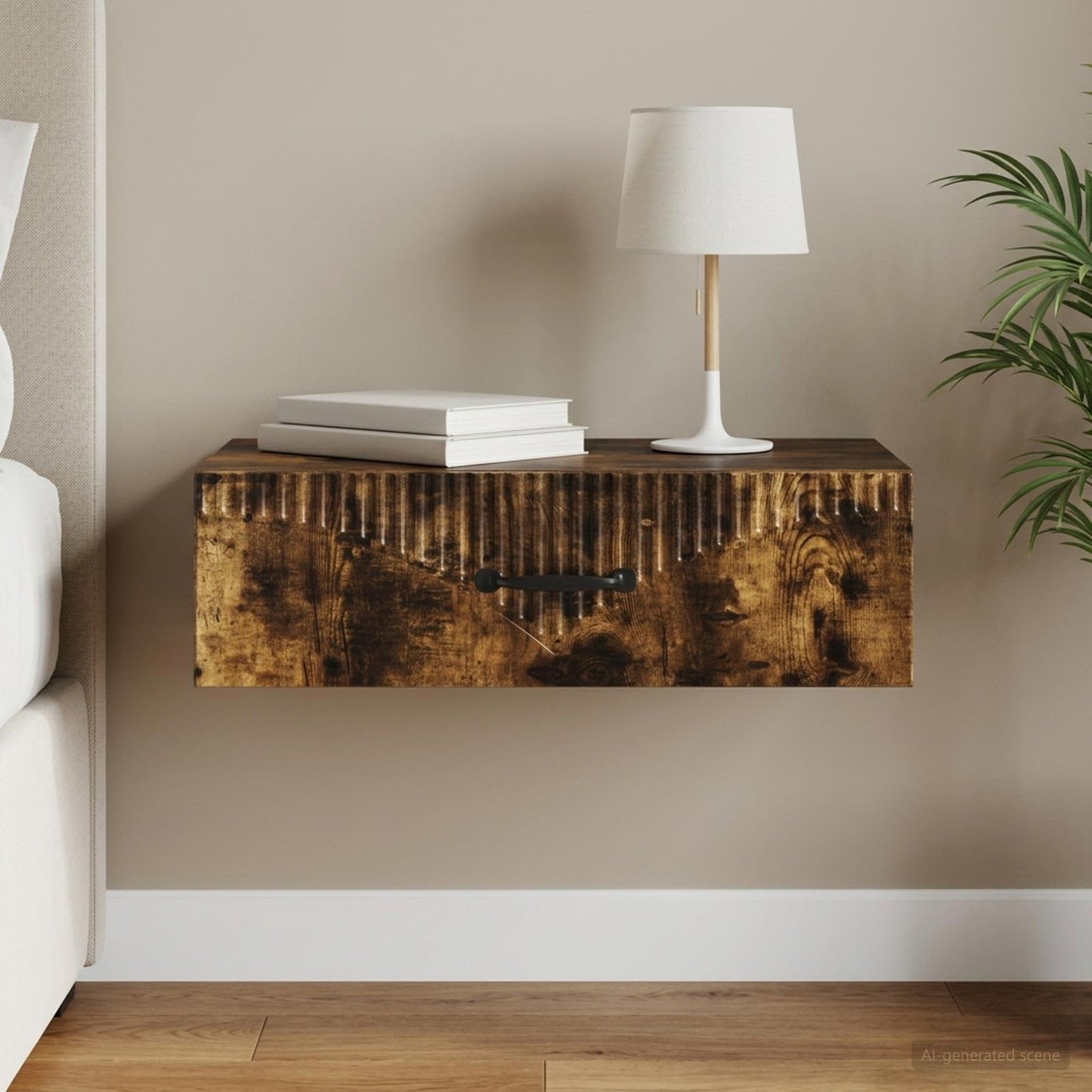 vidaXL Τραπεζάκι Τοίχου 59 x 34,5 x 17 εκ. Επεξεργασμένο Ξύλο