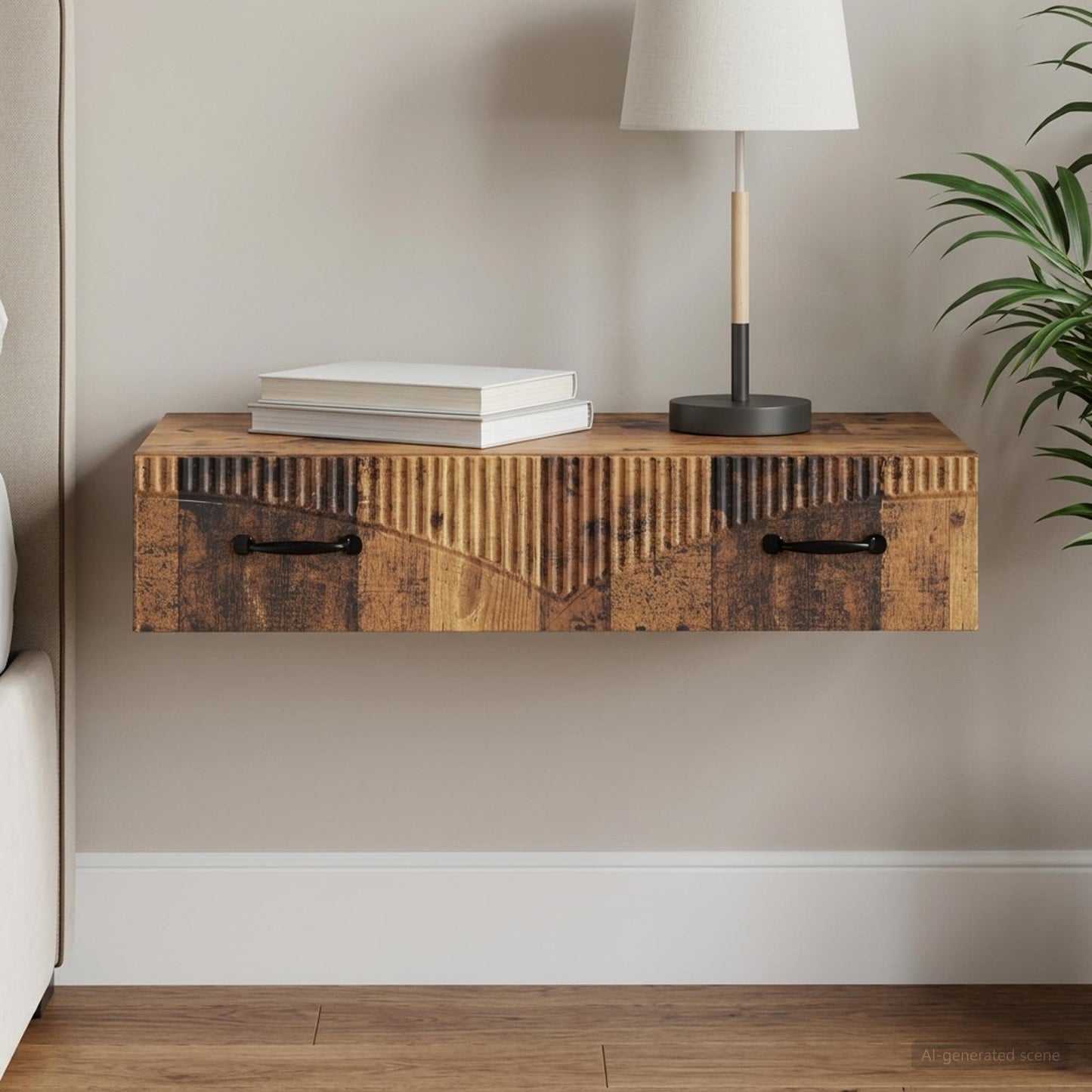 vidaXL Τραπεζάκι Τοίχου 87,5 x 34,5 x 17 εκ. Επεξεργασμένο Ξύλο