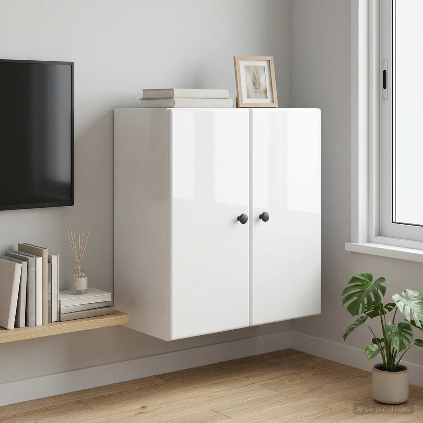 vidaXL Τοίχου Ντουλάπα 59 x 31 x 60 εκ Επεξεργασμένο Ξύλο