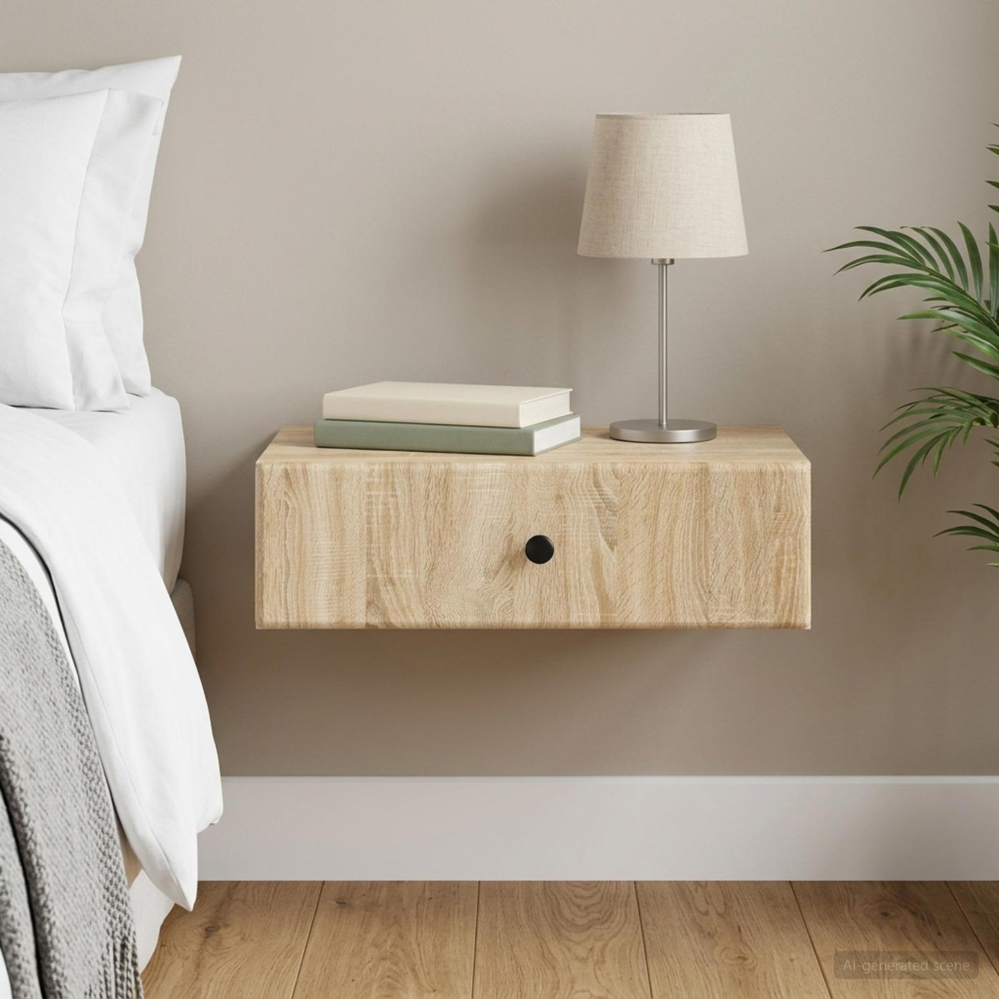 vidaXL Τραπεζάκι Τοίχου Sonoma Δρυς 59 x 34,5 x 17 εκ.