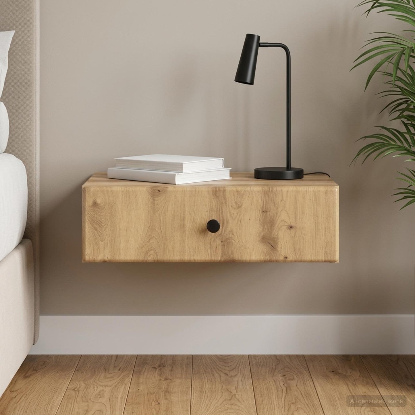 vidaXL Τραπεζάκι Τοίχου 59 x 34,5 x 17 εκ. Επεξεργασμένο Ξύλο