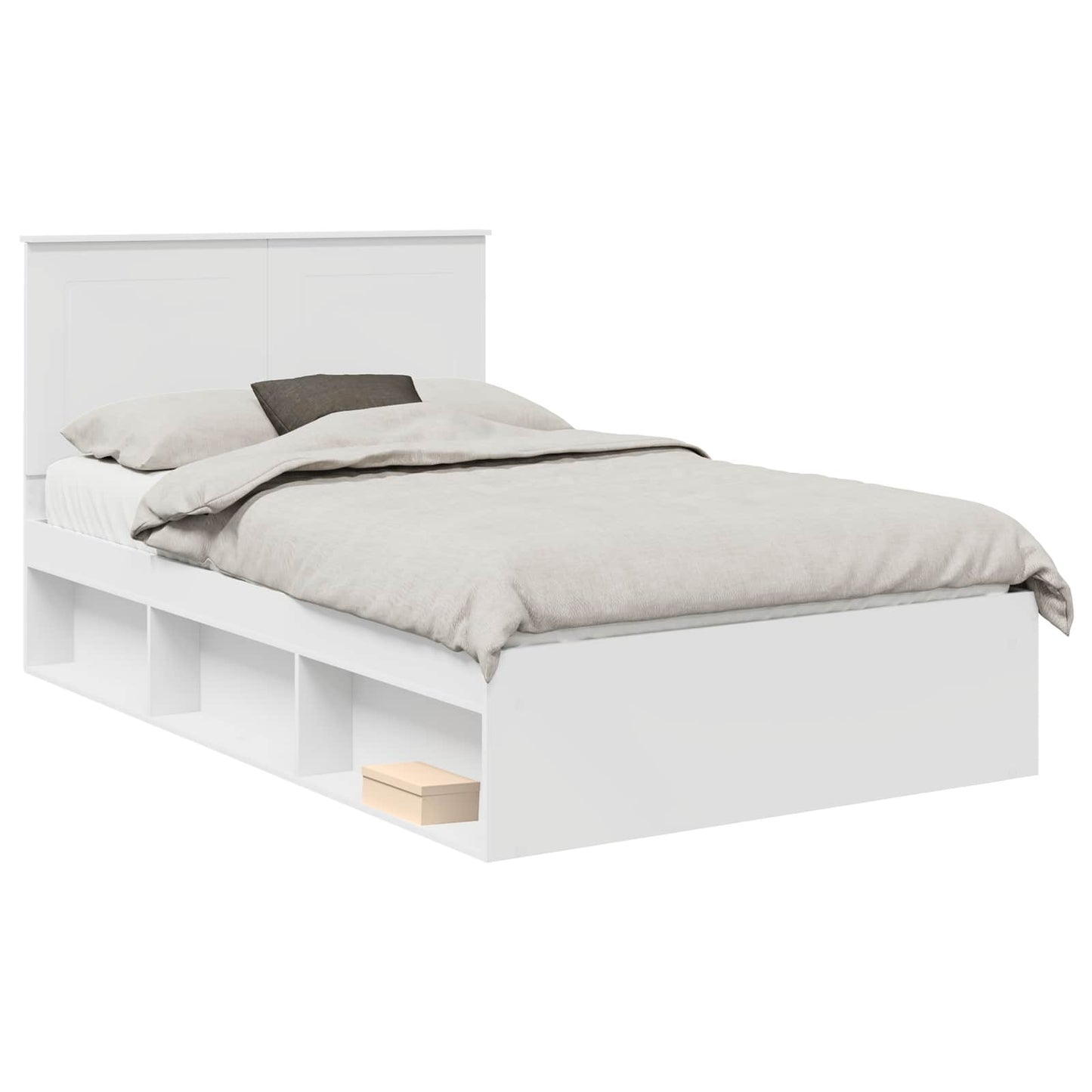 vidaXL Σκελετός Κρεβατιού Λευκό 120 x 190 cm Στερεά ξυλεία πεύκου