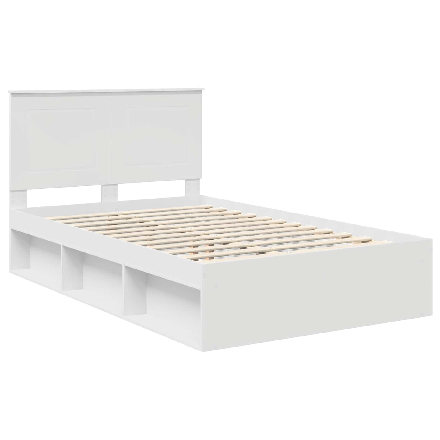 vidaXL Σκελετός Κρεβατιού Λευκό 120 x 190 cm Στερεά ξυλεία πεύκου