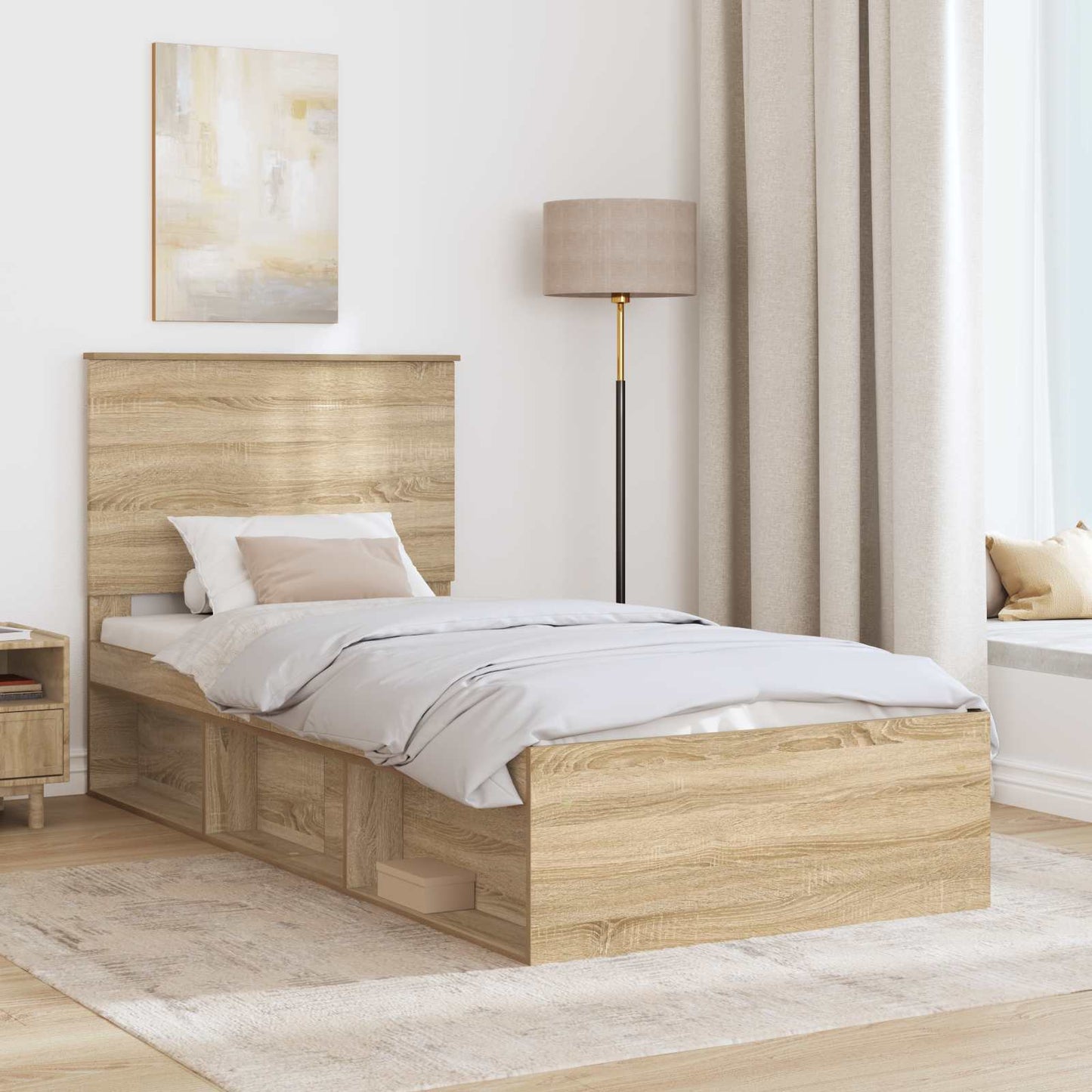 vidaXL Σκελετός Κρεβατιού Σονόμα 90 x 190 cm Στερεά ξυλεία πεύκου