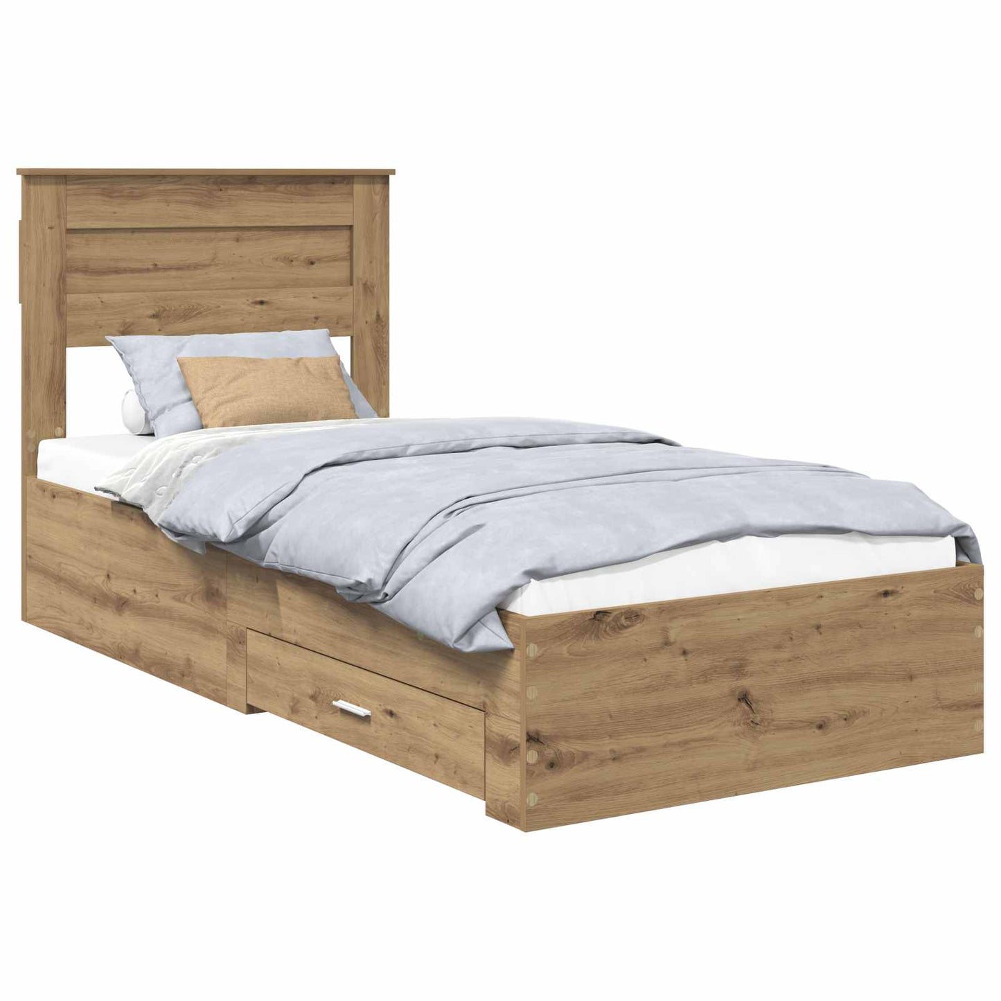 vidaXL Σκελετός Κρεβατιού Artisan Oak 100 x 200 cm Επεξεργασμένο Ξύλο