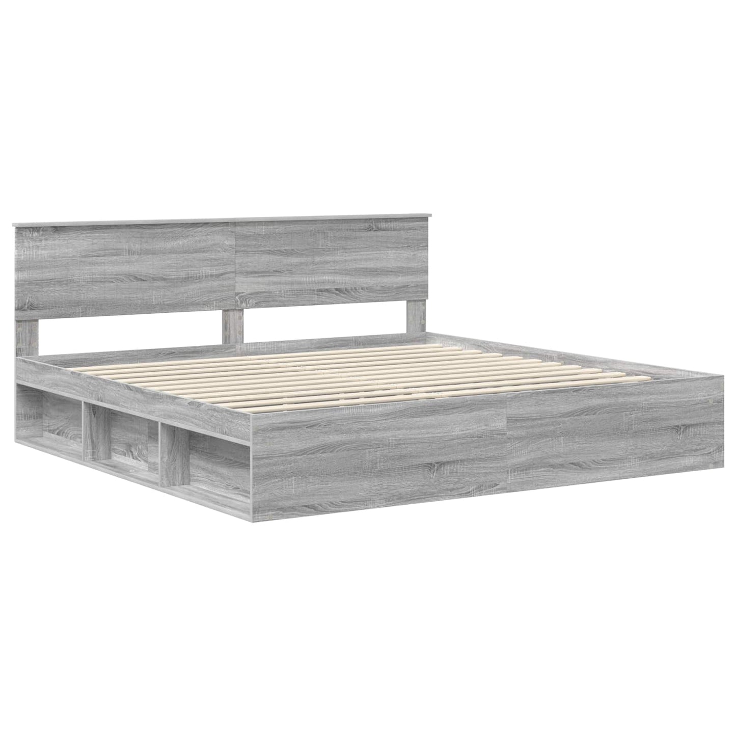 vidaXL Σκελετός Κρεβατιού Γκρι Sonoma 200 x 200 cm