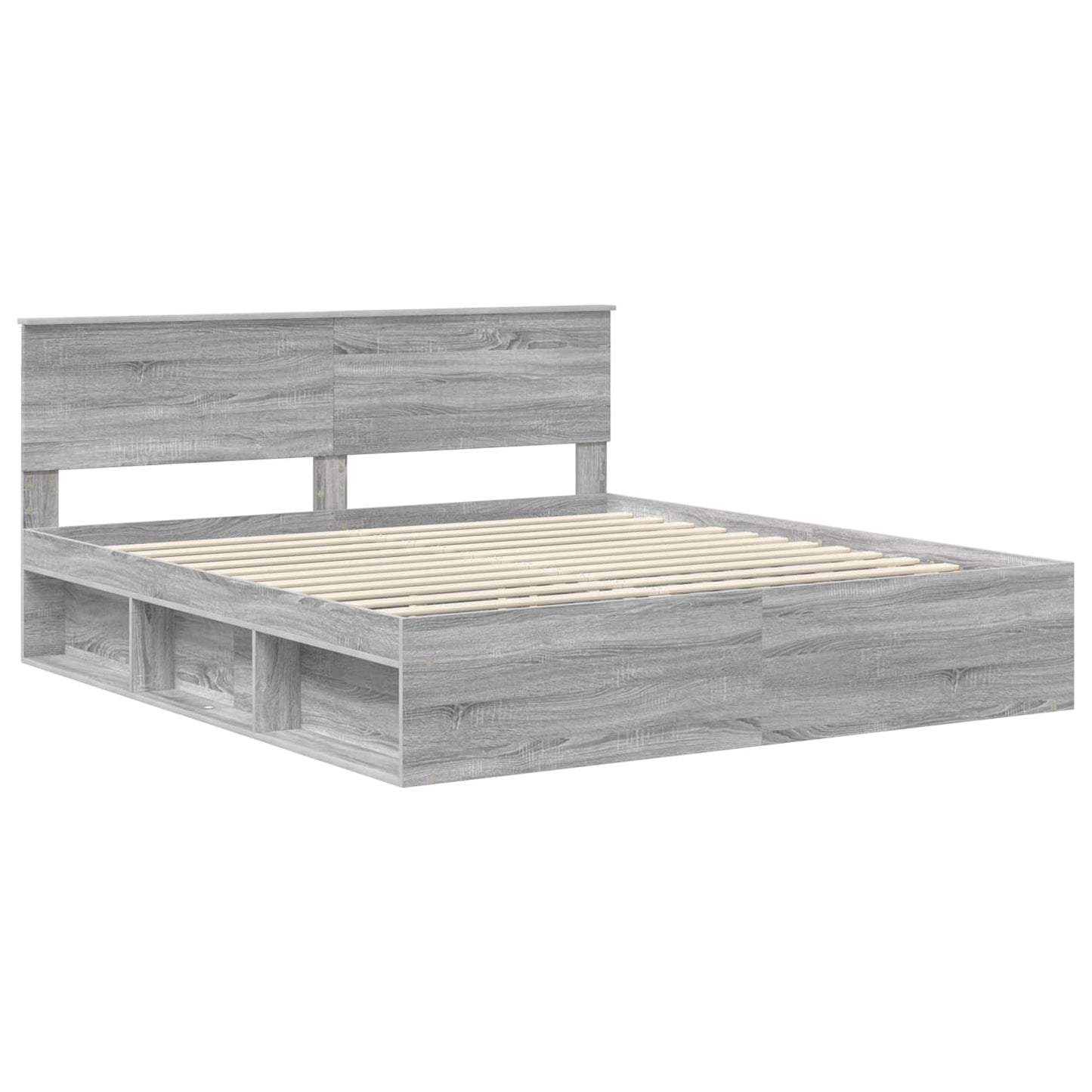 vidaXL Σκελετός Κρεβατιού Γκρι Sonoma 180 x 200 cm