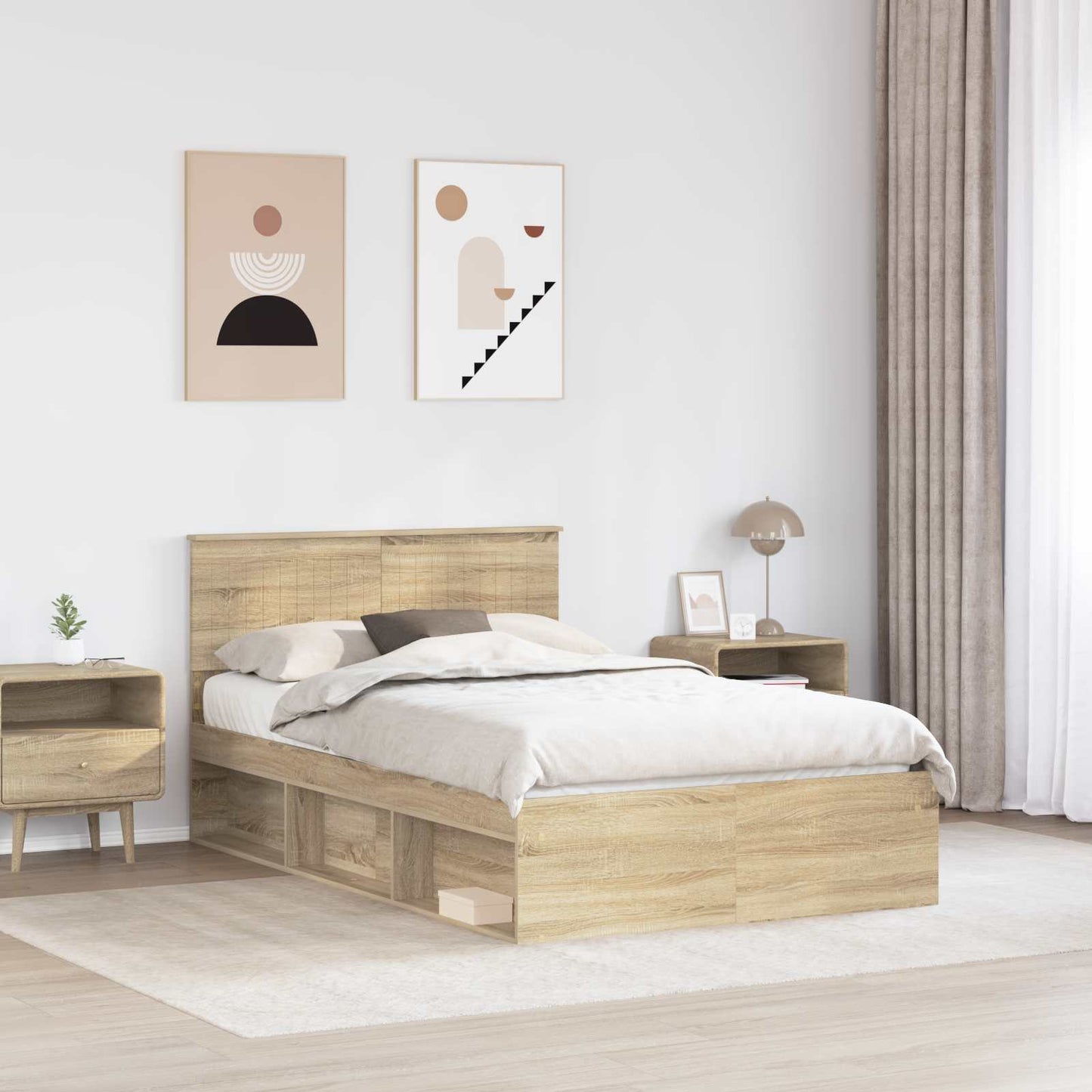 vidaXL Σκελετός Κρεβατιού Σονόμα 120 x 190 cm Στερεά ξυλεία πεύκου