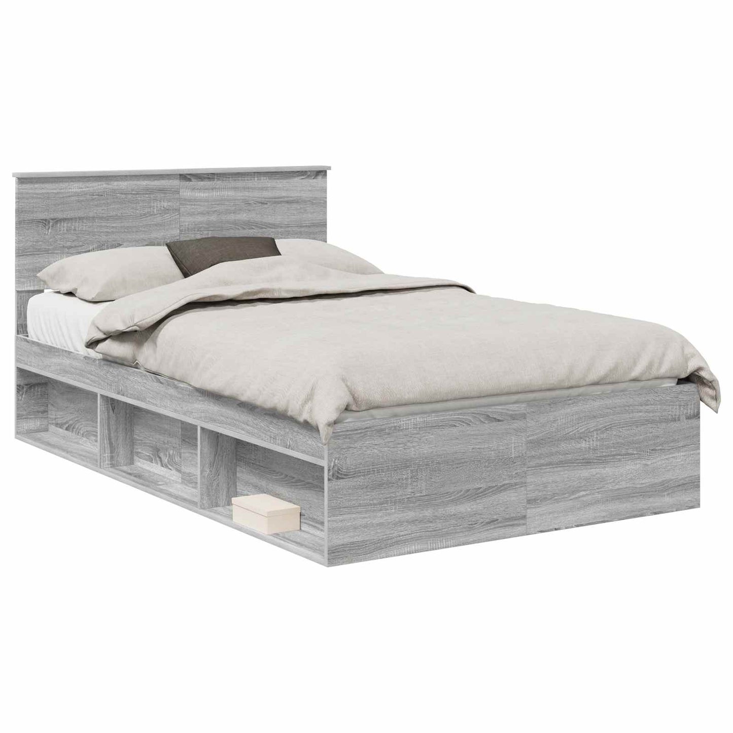 vidaXL Σκελετός Κρεβατιού Γκρι Sonoma 120 x 190 cm