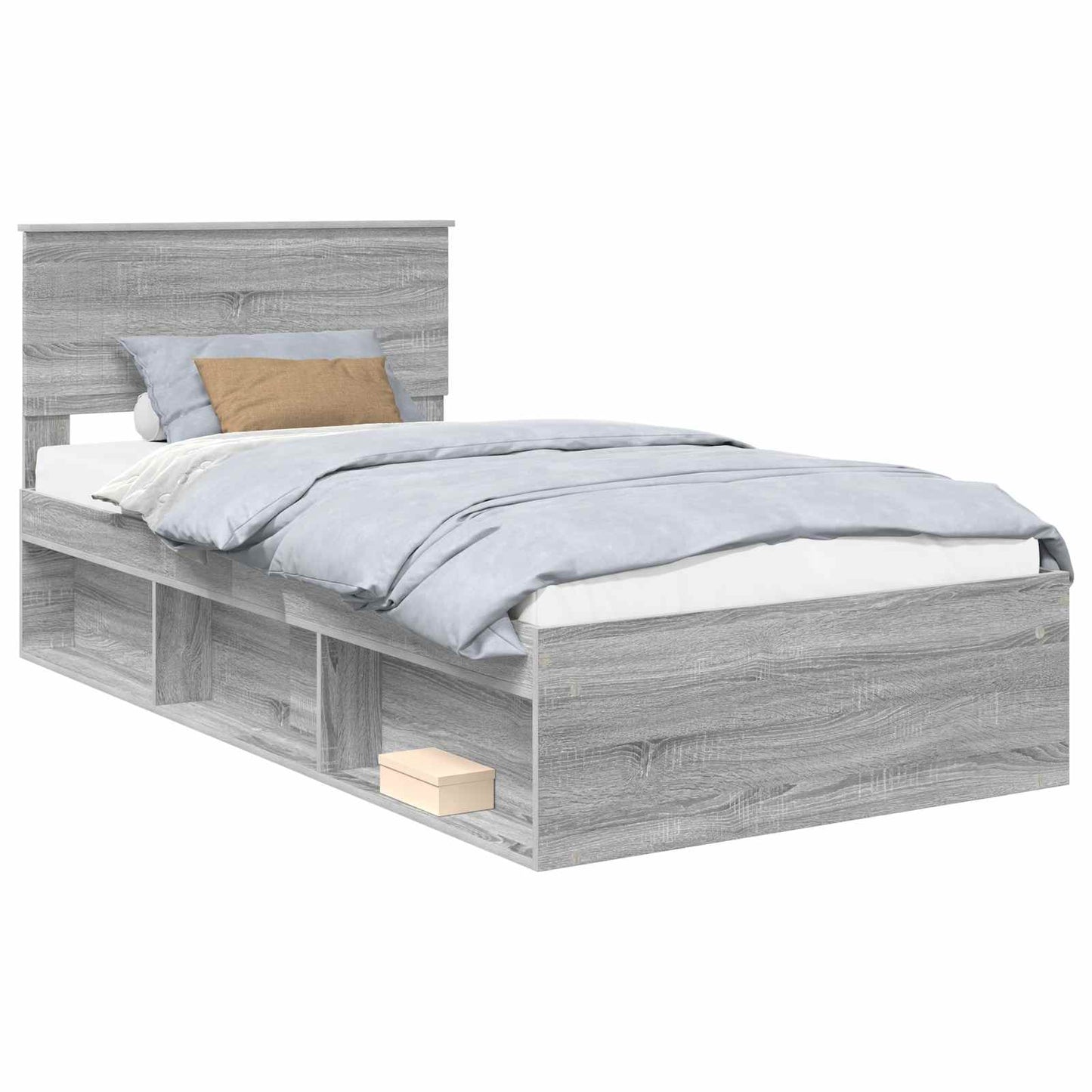 vidaXL Σκελετός Κρεβατιού Γκρι Sonoma 100 x 200 cm