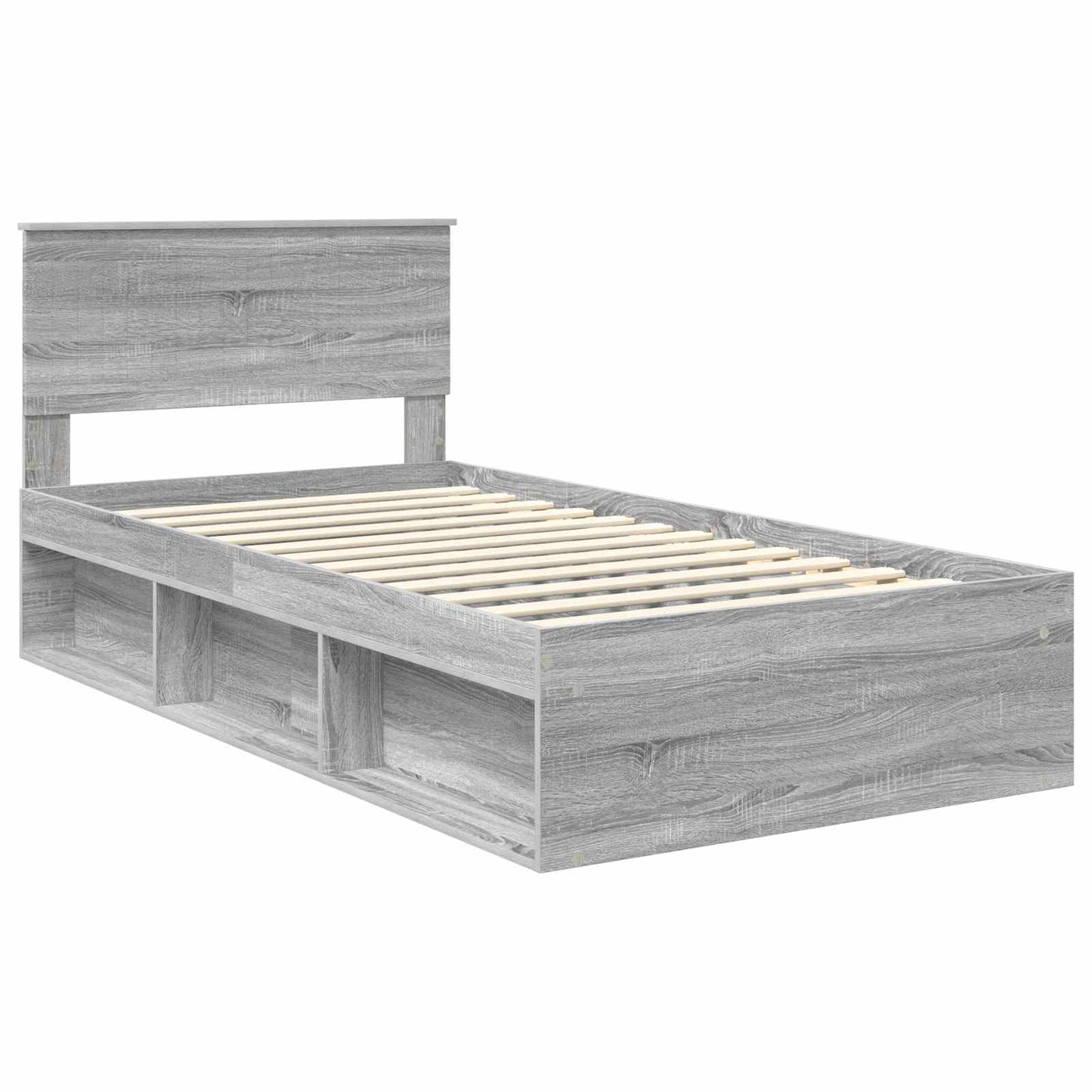 vidaXL Σκελετός Κρεβατιού Γκρι Sonoma 100 x 200 cm