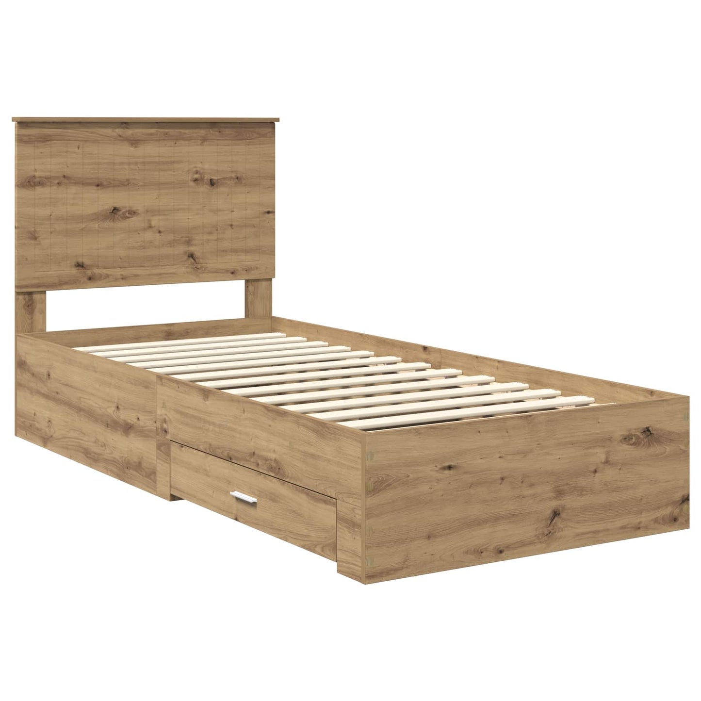 vidaXL Σκελετός Κρεβατιού Artisan Oak 90 x 190 cm Επεξεργασμένο Ξύλο