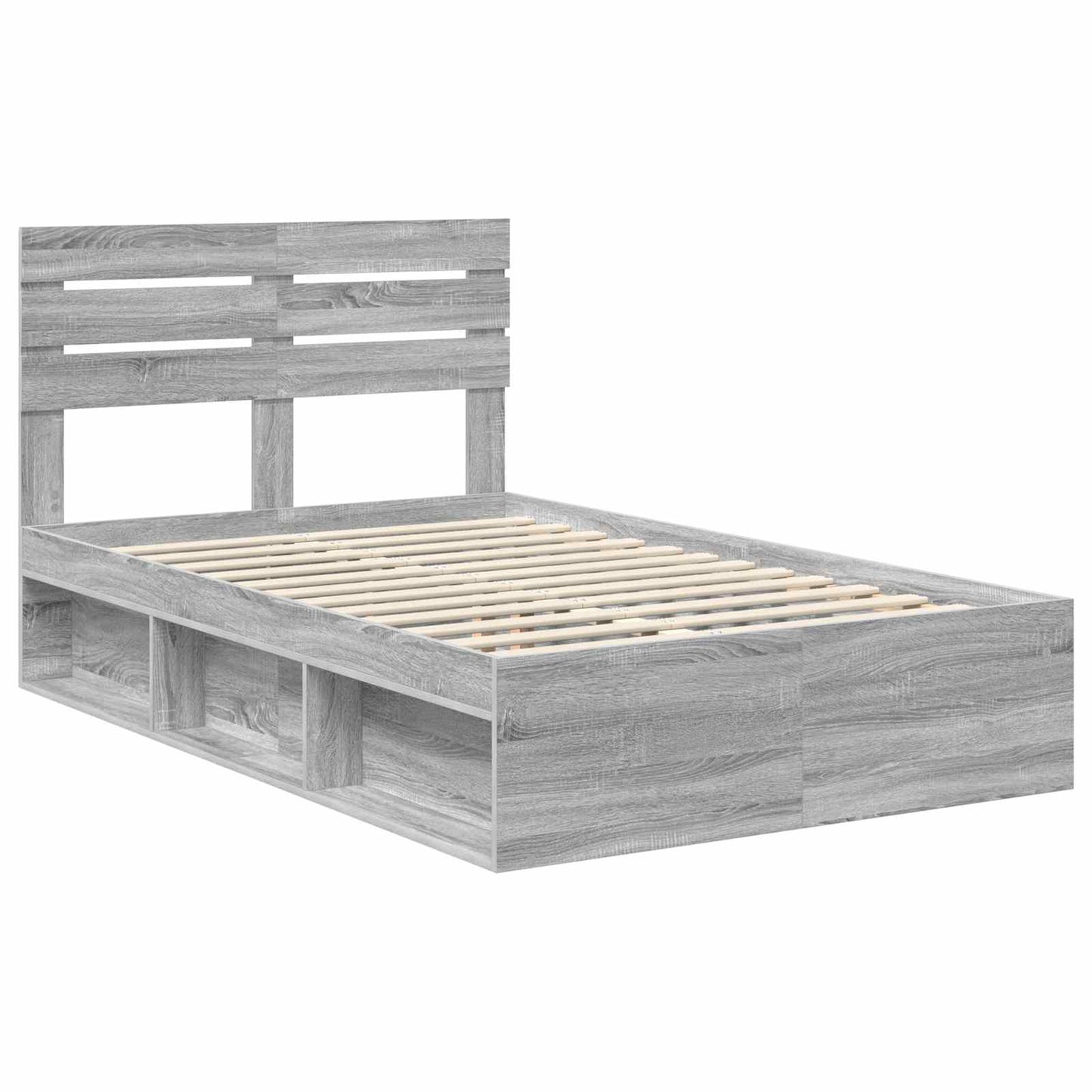 vidaXL Σκελετός Κρεβατιού Γκρι Sonoma 120 x 190 cm