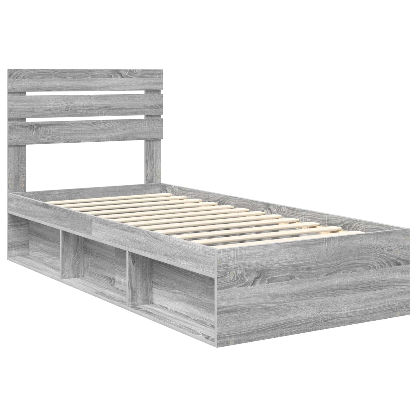 vidaXL Σκελετός Κρεβατιού Γκρι Sonoma 100 x 200 cm