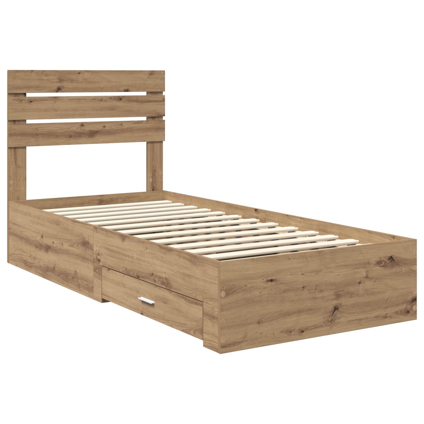 vidaXL Σκελετός Κρεβατιού Artisan Oak 100 x 200 cm Επεξεργασμένο Ξύλο