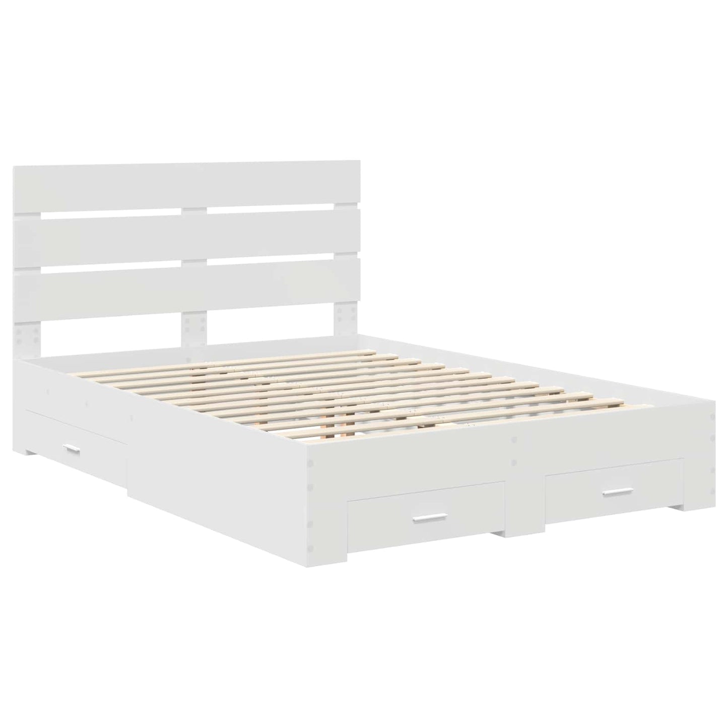 vidaXL Σκελετός Κρεβατιού Λευκό 160 x 200 cm Επεξεργασμένο Ξύλο