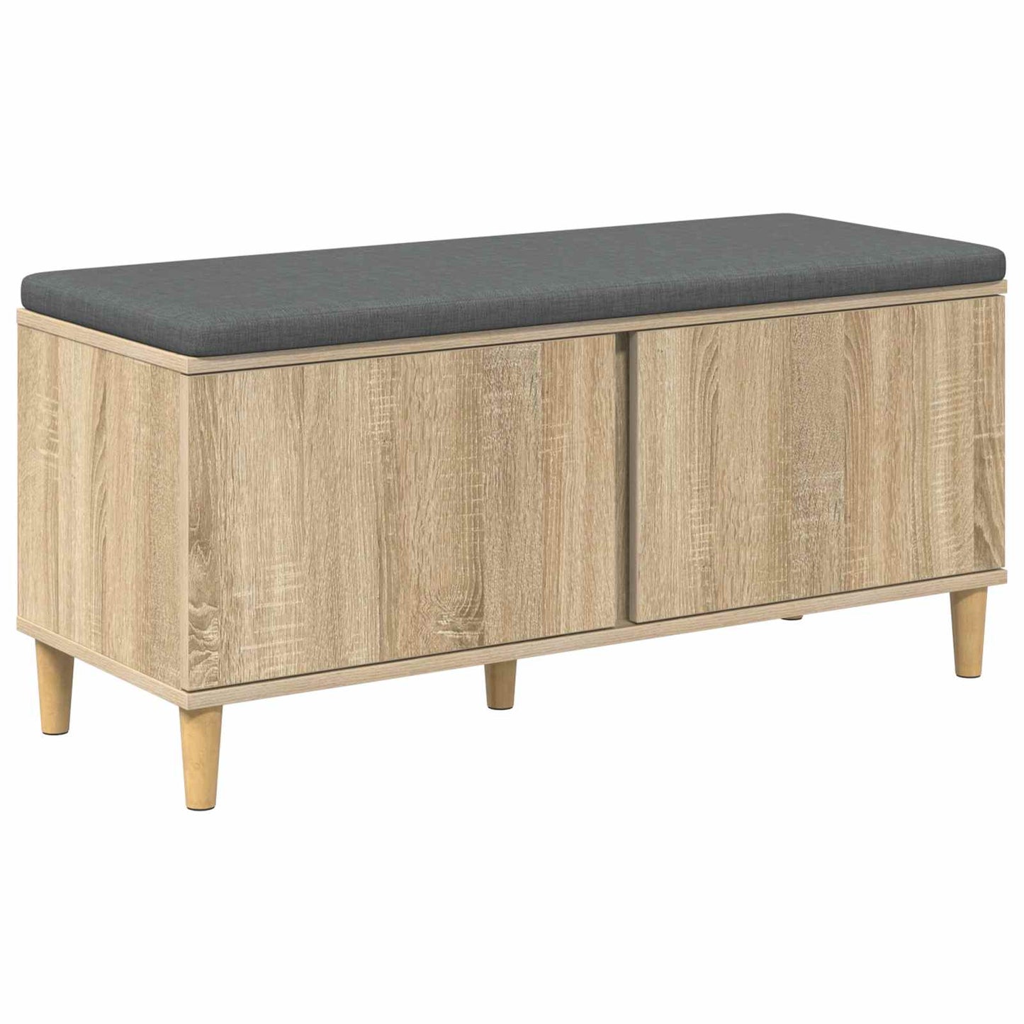 vidaXL Παγκάκι Χαλωρίου με μαξιλάρι Δρύς Sonoma 100 x 38 x 46 εκ