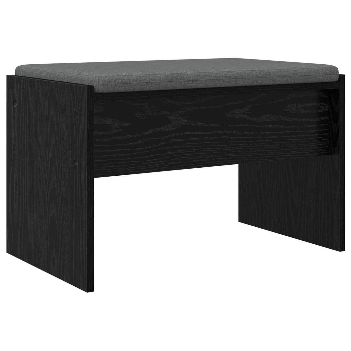 vidaXL Παγκάκι Χαλωρίου με μαξιλάρι Μαύρη Οξυά 63 x 38 x 40 εκ