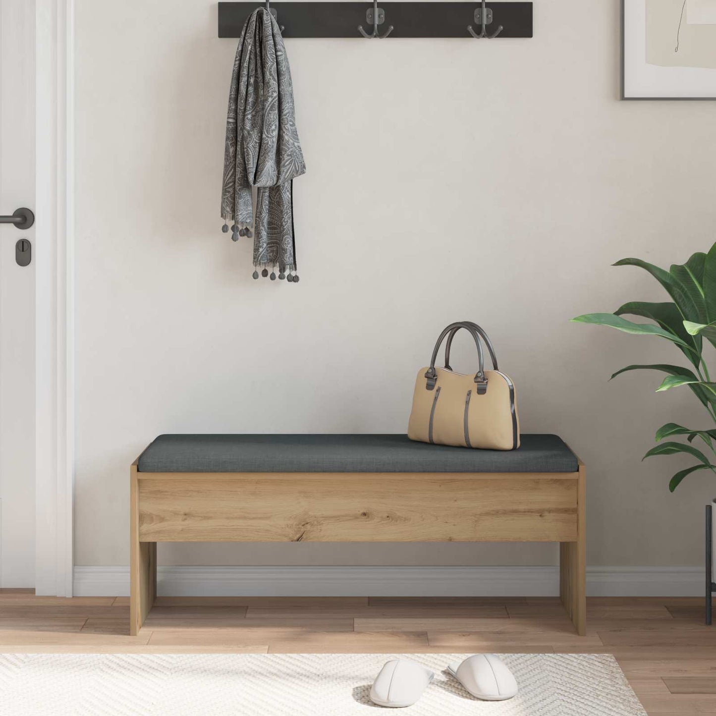 vidaXL Παγκάκι Χαλωρίου Artisan Oak 103 x 38 x 40 εκ