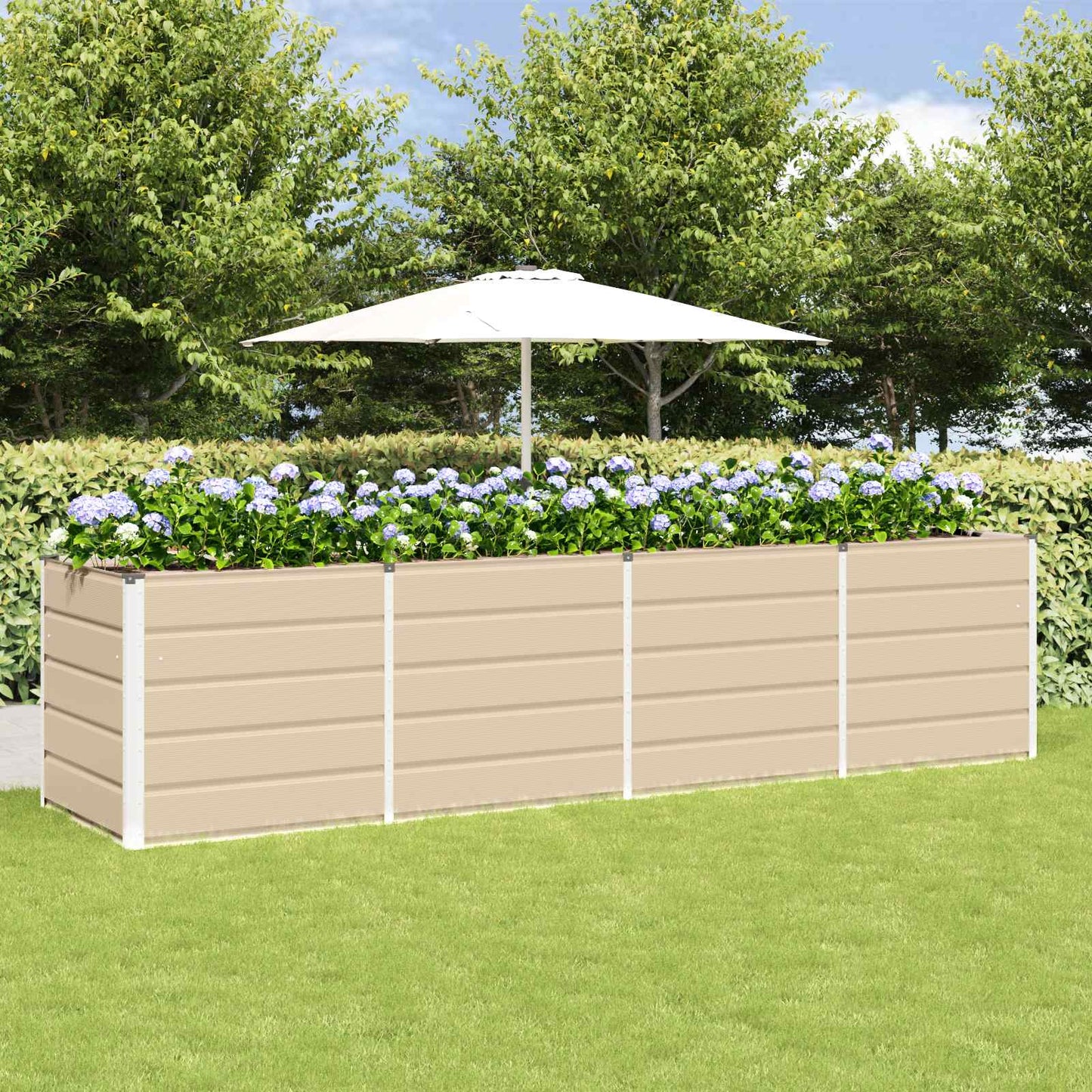 vidaXL Γλάστρα Ελεφαντόδοντο 240 x 80 x 75 εκ. Ατσάλι