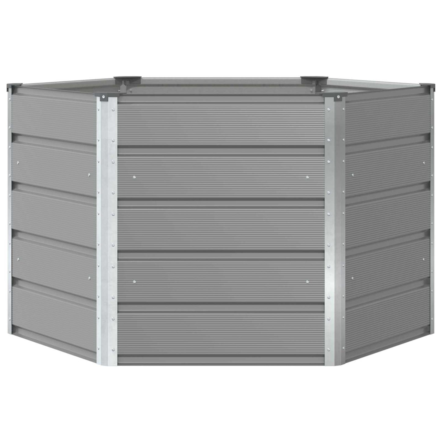 vidaXL Γλάστρα Ανοιχτό γκρι 129 x 129 x 75 εκ Ατσάλι