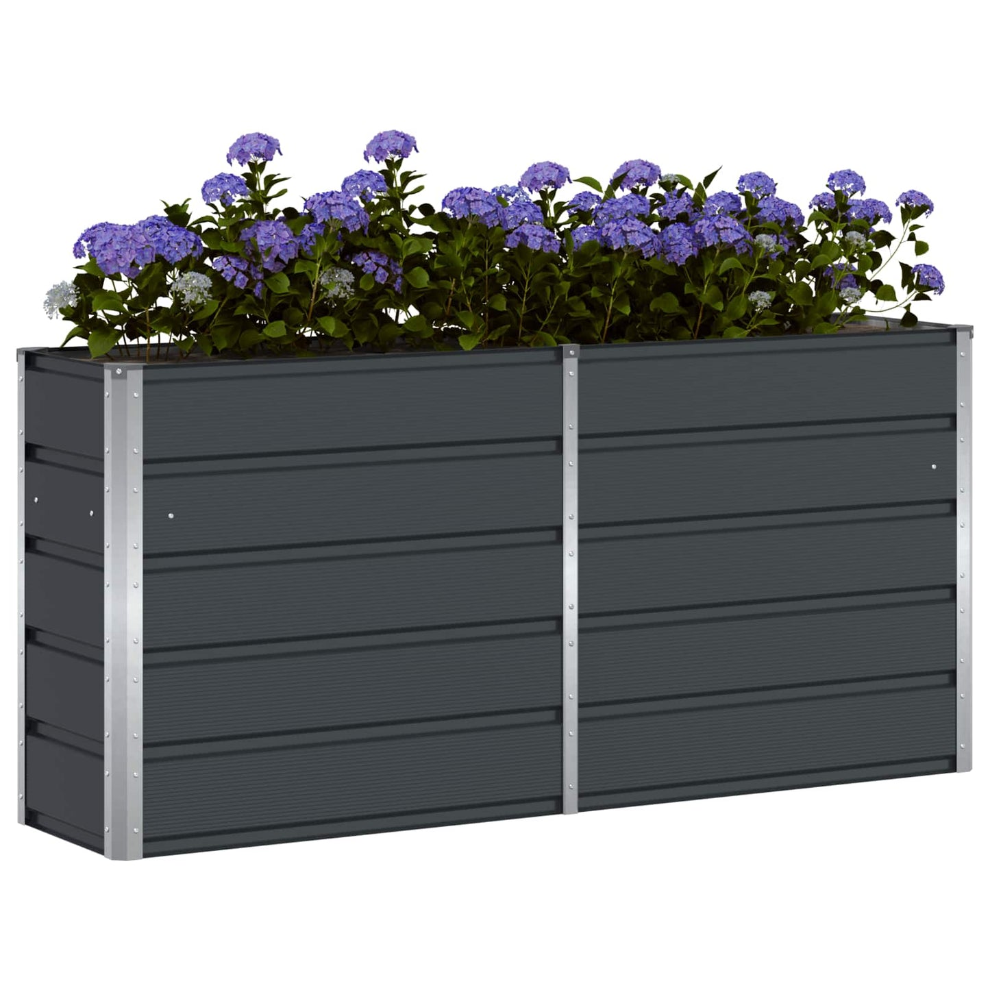 vidaXL Γλάστρα Ανθρακί 160 x 40 x 75 εκ. Ατσάλι