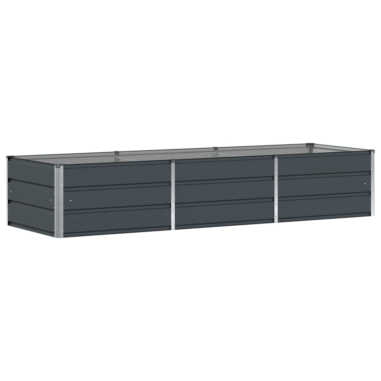 vidaXL Γλάστρα Ανθρακί 240 x 80 x 45 cm Ατσάλι
