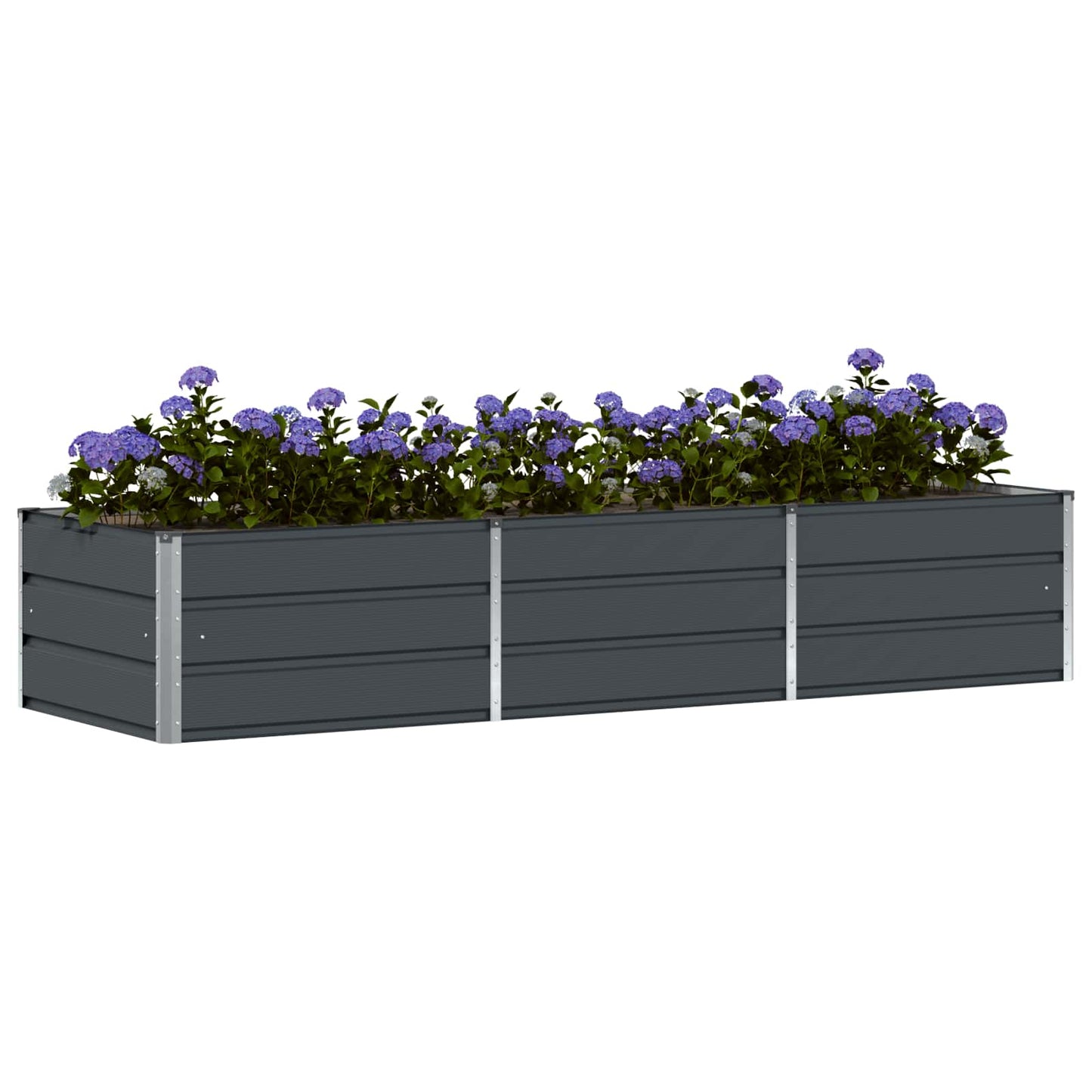 vidaXL Γλάστρα Ανθρακί 240 x 80 x 45 cm Ατσάλι