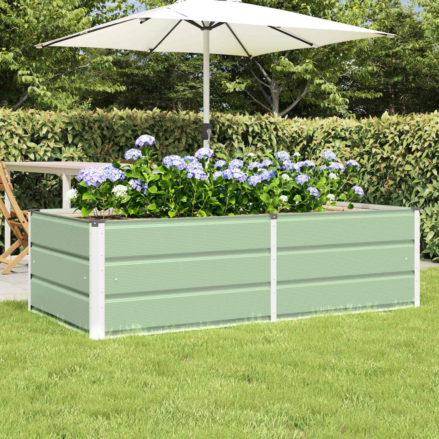 vidaXL Γλάστρα Πράσινο 160 x 80 x 45 cm Ατσάλι