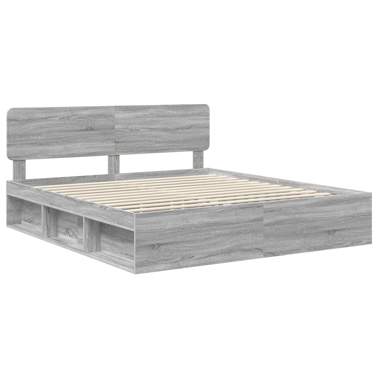 vidaXL Σκελετός Κρεβατιού Γκρι Sonoma 180 x 200 cm