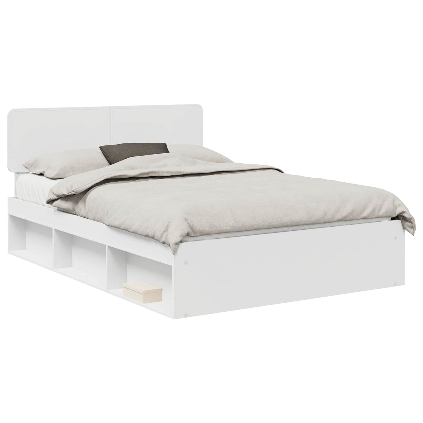 vidaXL Σκελετός Κρεβατιού Λευκό 150 x 200 cm Στερεά ξυλεία πεύκου