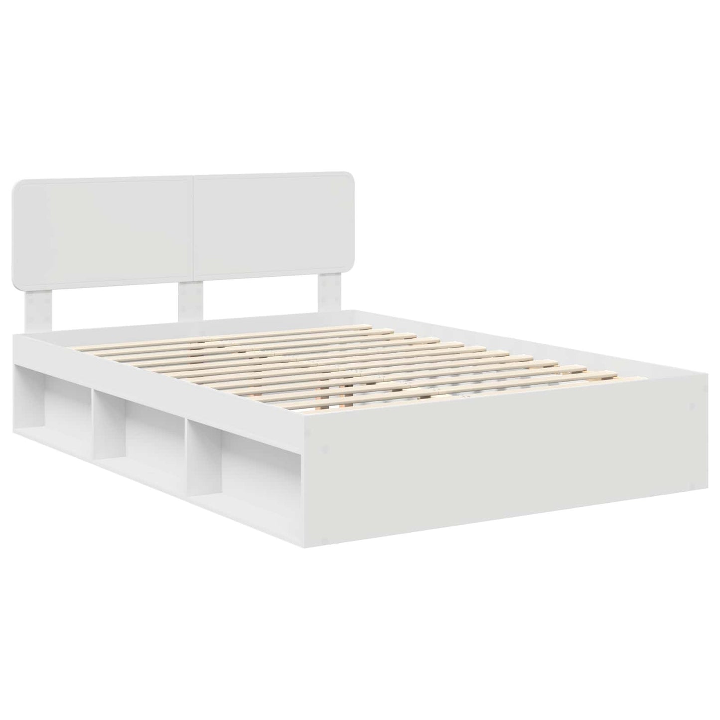 vidaXL Σκελετός Κρεβατιού Λευκό 150 x 200 cm Στερεά ξυλεία πεύκου