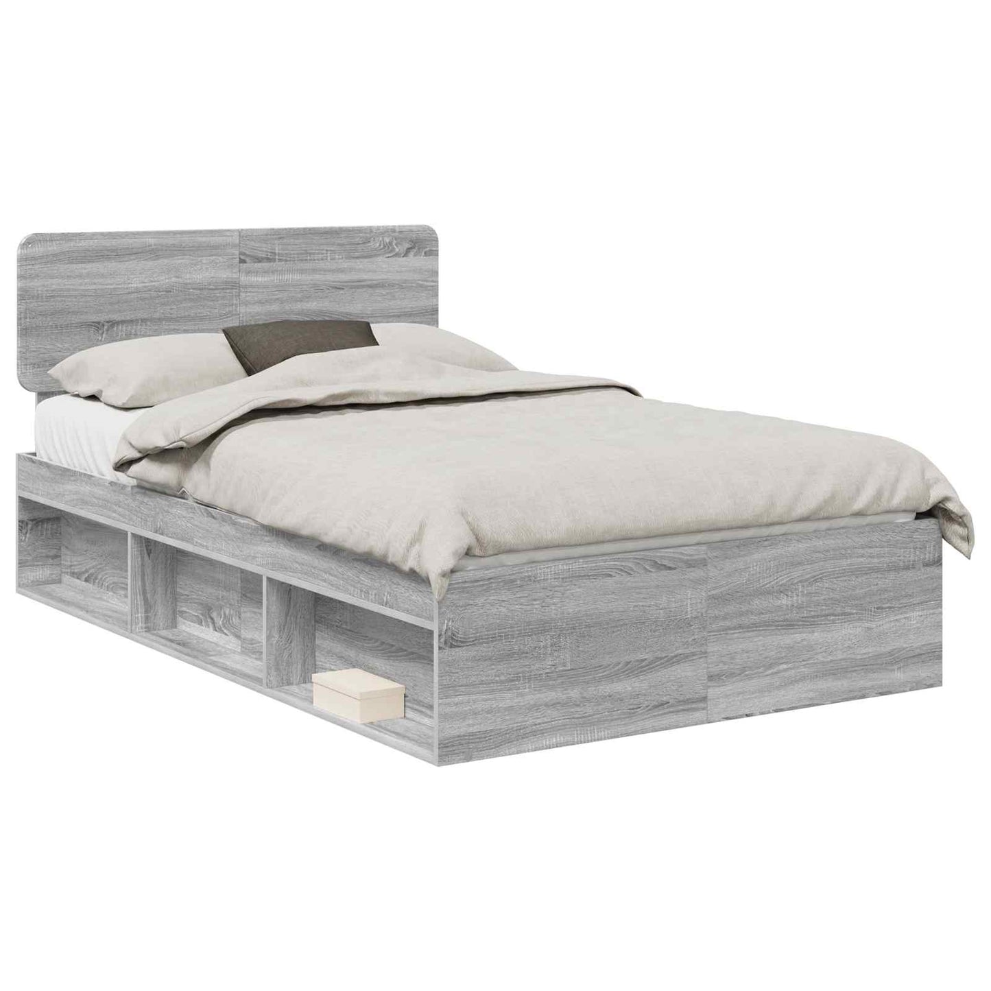 vidaXL Σκελετός Κρεβατιού Γκρι Sonoma 120 x 200 cm