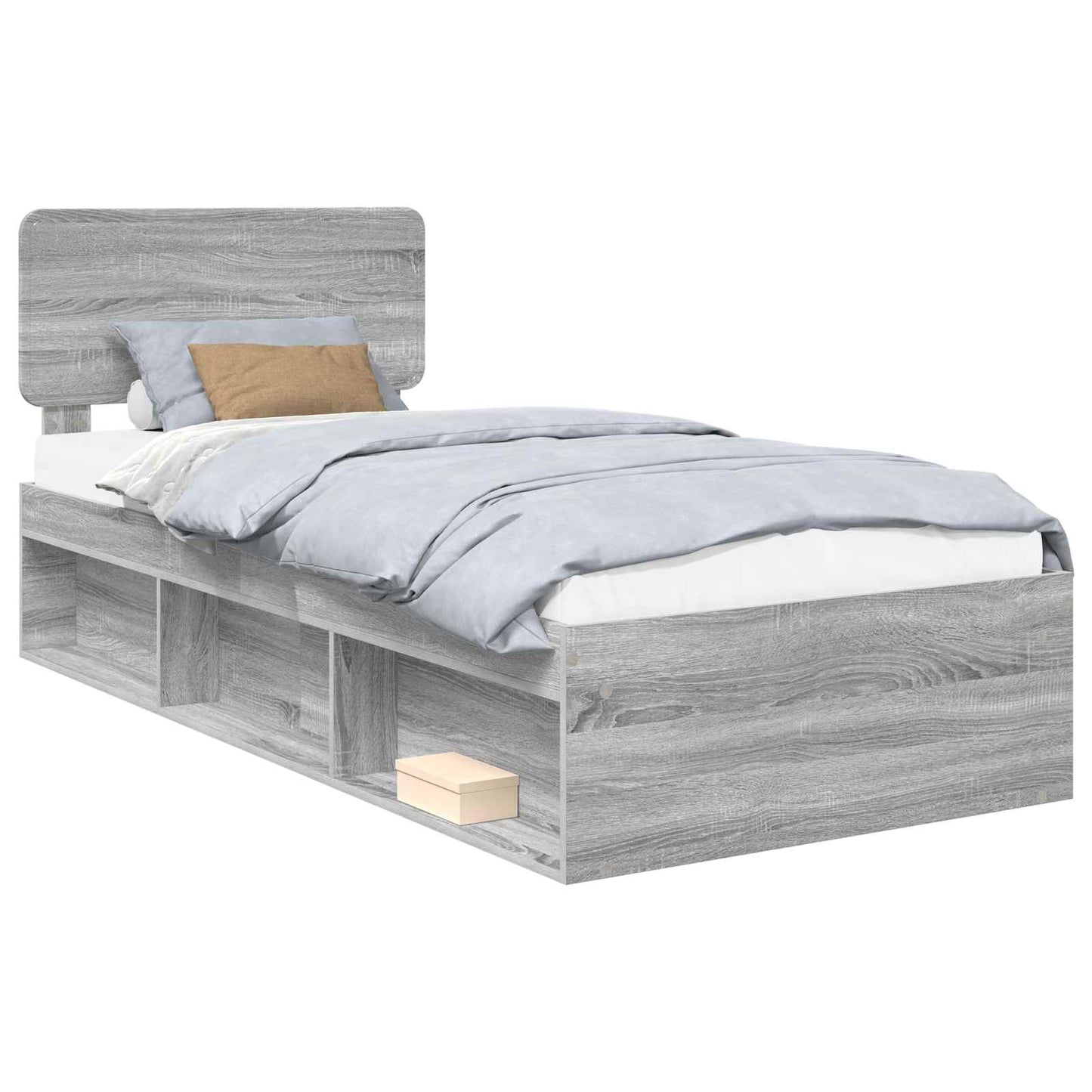 vidaXL Σκελετός Κρεβατιού Γκρι Sonoma 100 x 200 cm