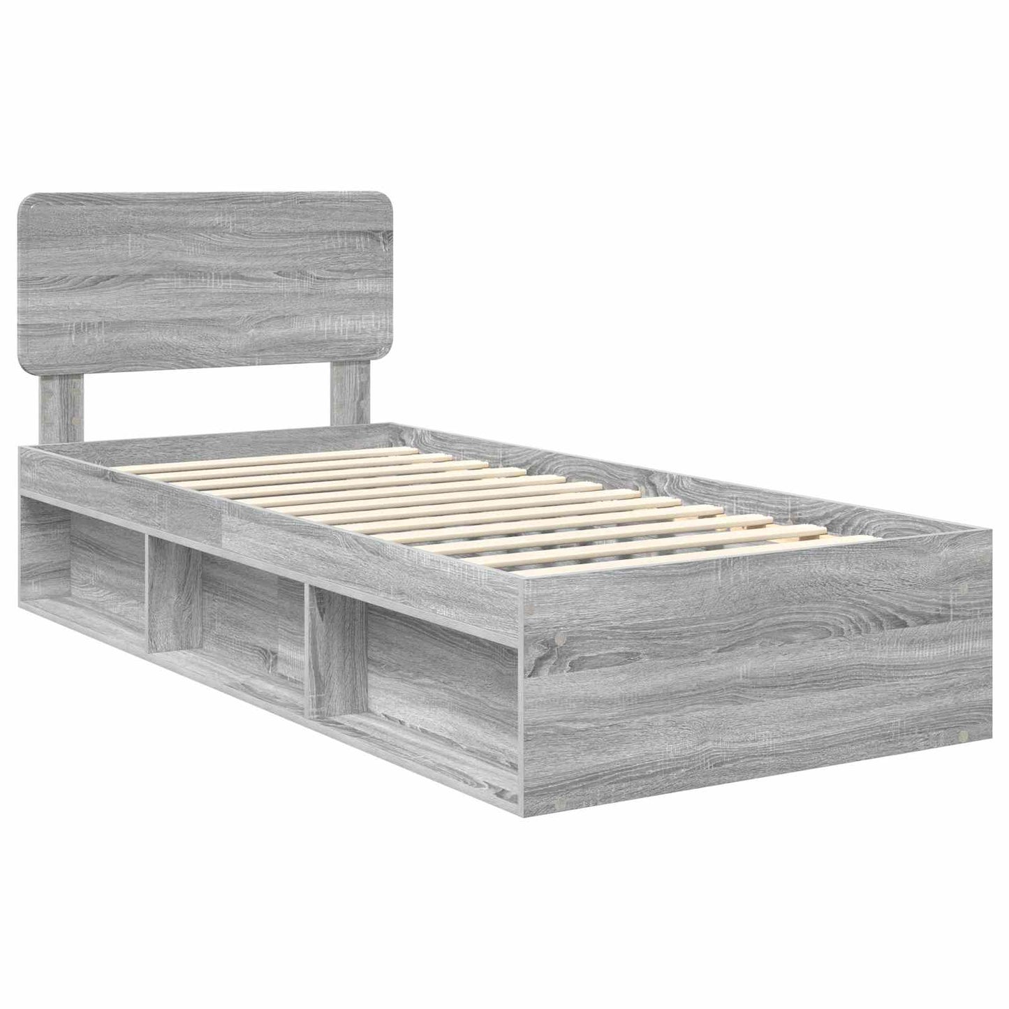 vidaXL Σκελετός Κρεβατιού Γκρι Sonoma 100 x 200 cm