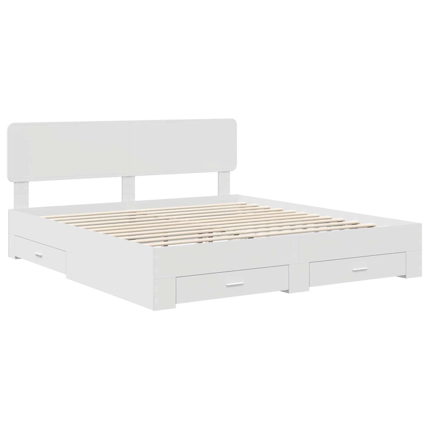 vidaXL Σκελετός Κρεβατιού Λευκό 180 x 200 cm Επεξεργασμένο Ξύλο
