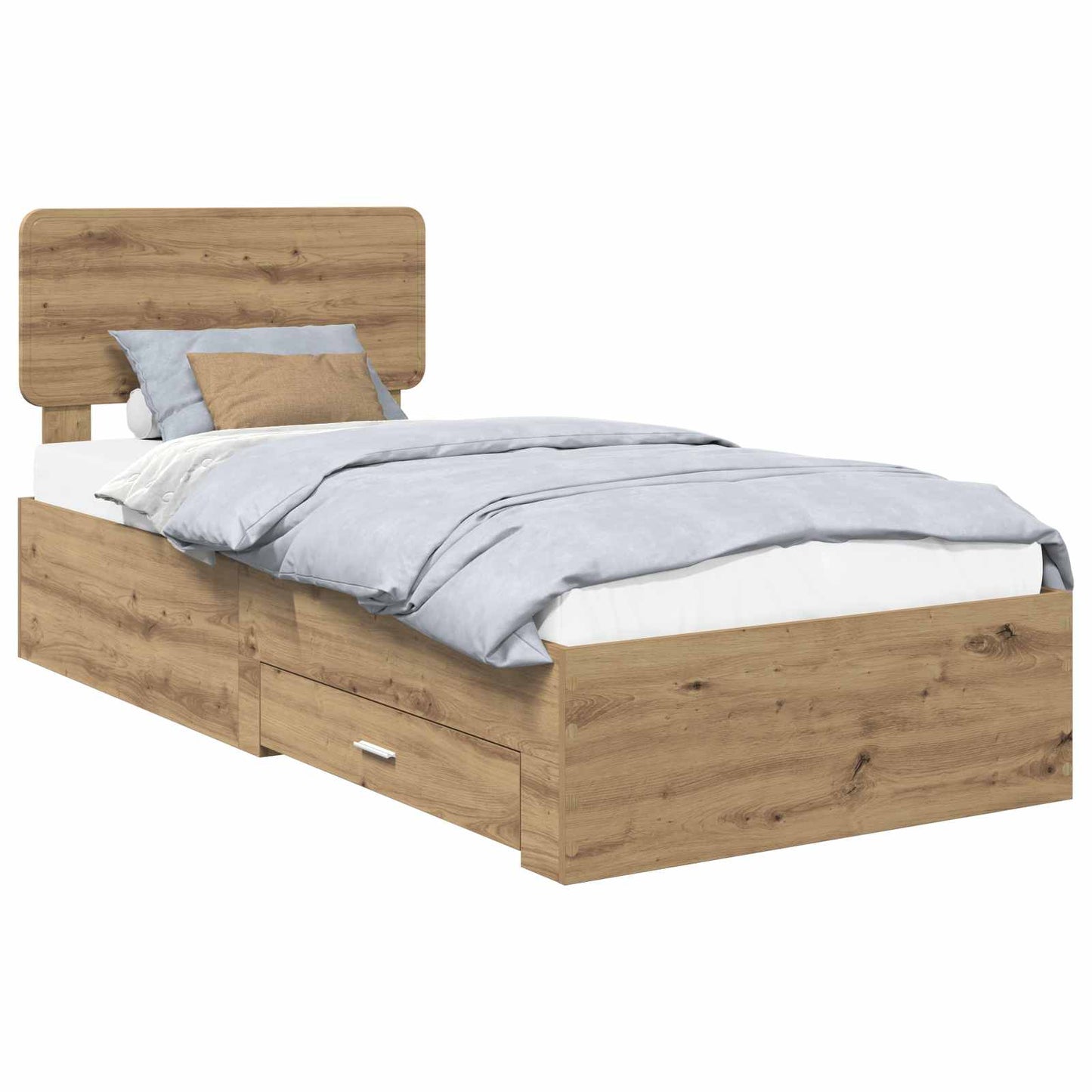 vidaXL Σκελετός Κρεβατιού Artisan Oak 100 x 200 cm Επεξεργασμένο Ξύλο