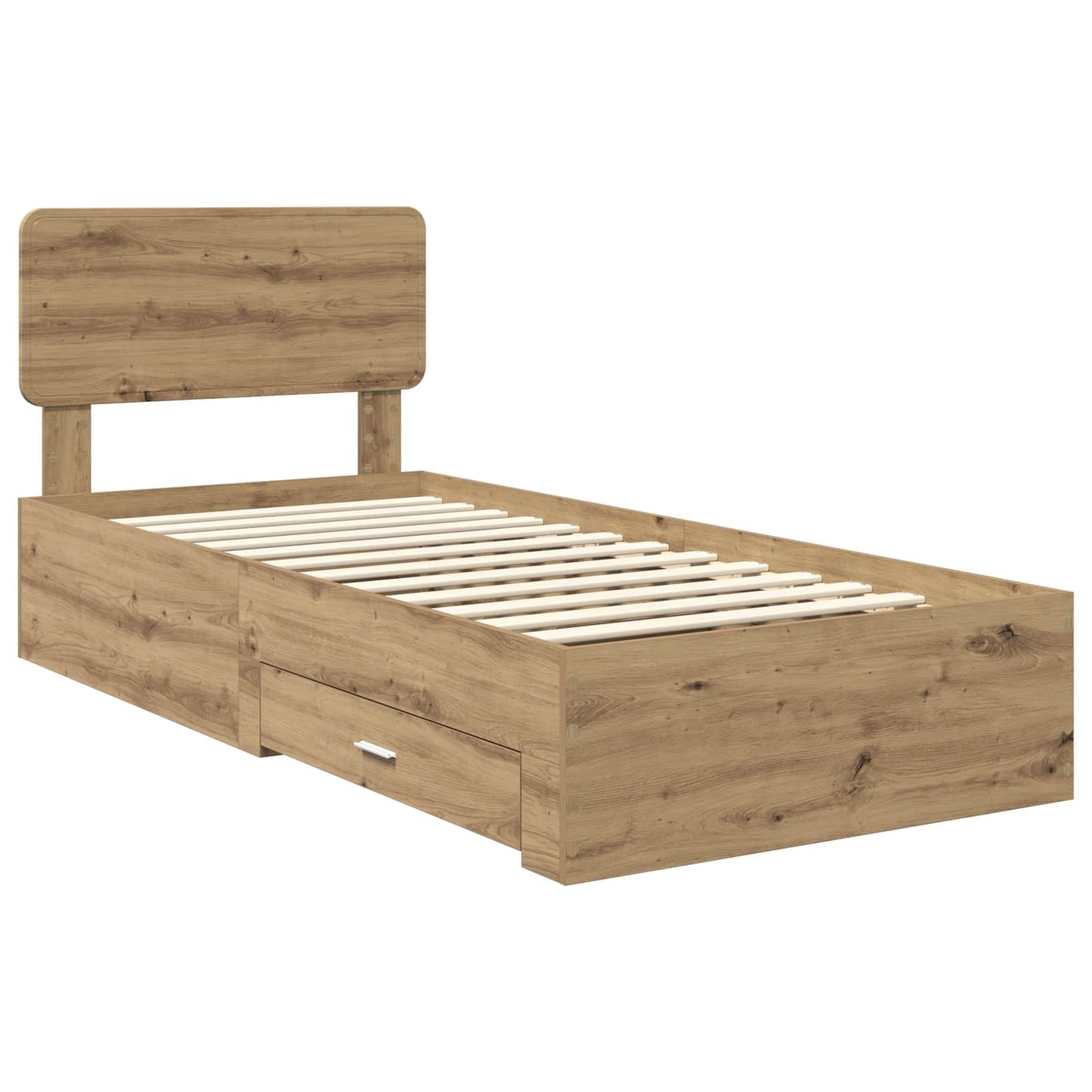vidaXL Σκελετός Κρεβατιού Artisan Oak 100 x 200 cm Επεξεργασμένο Ξύλο