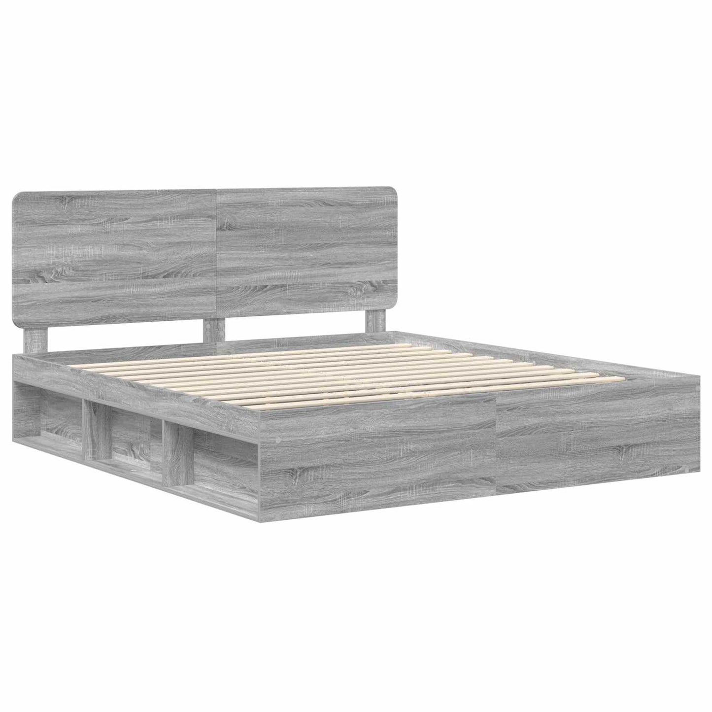 vidaXL Σκελετός Κρεβατιού Γκρι Sonoma 180 x 200 cm