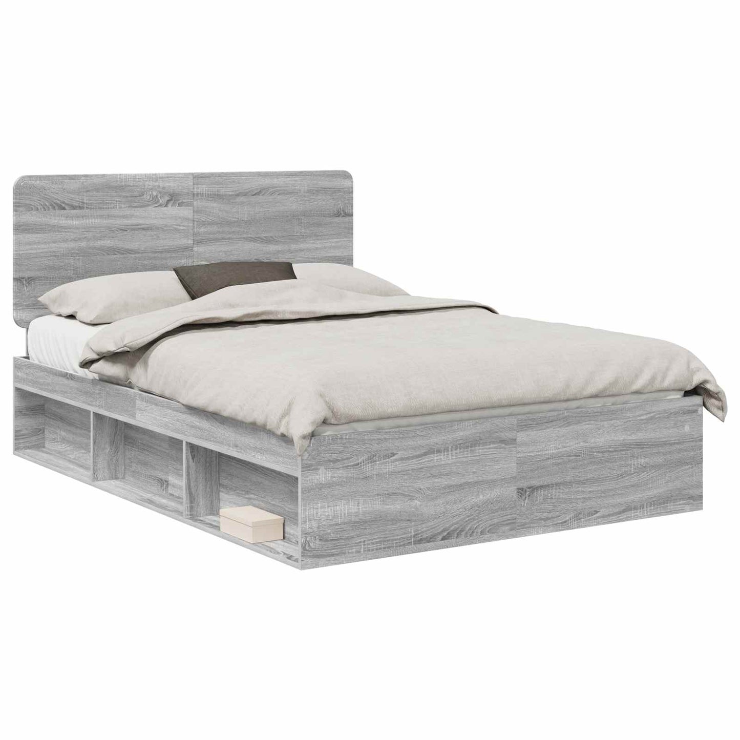 vidaXL Σκελετός Κρεβατιού Γκρι Sonoma 140 x 200 cm