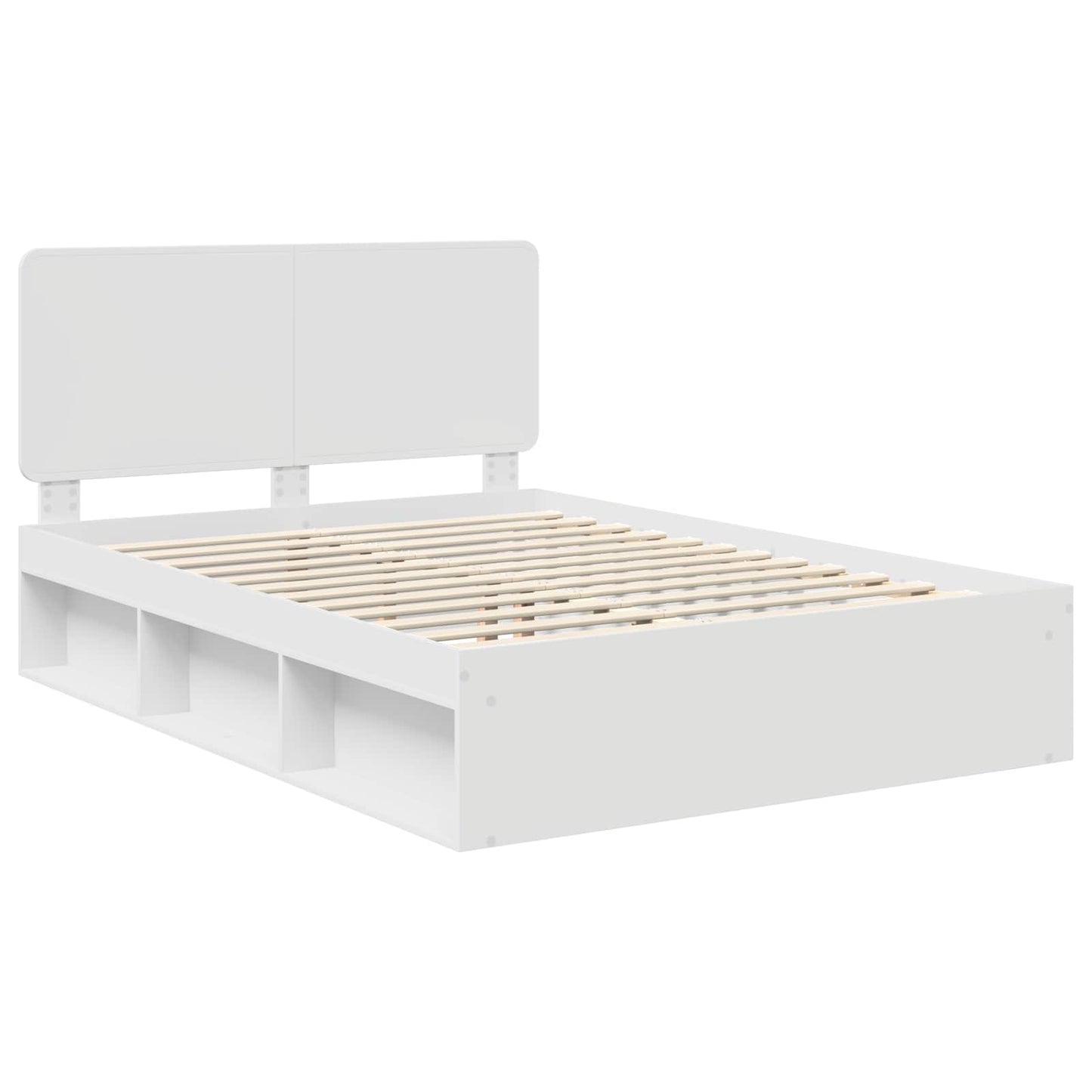 vidaXL Σκελετός Κρεβατιού Λευκό 140 x 190 cm Στερεά ξυλεία πεύκου