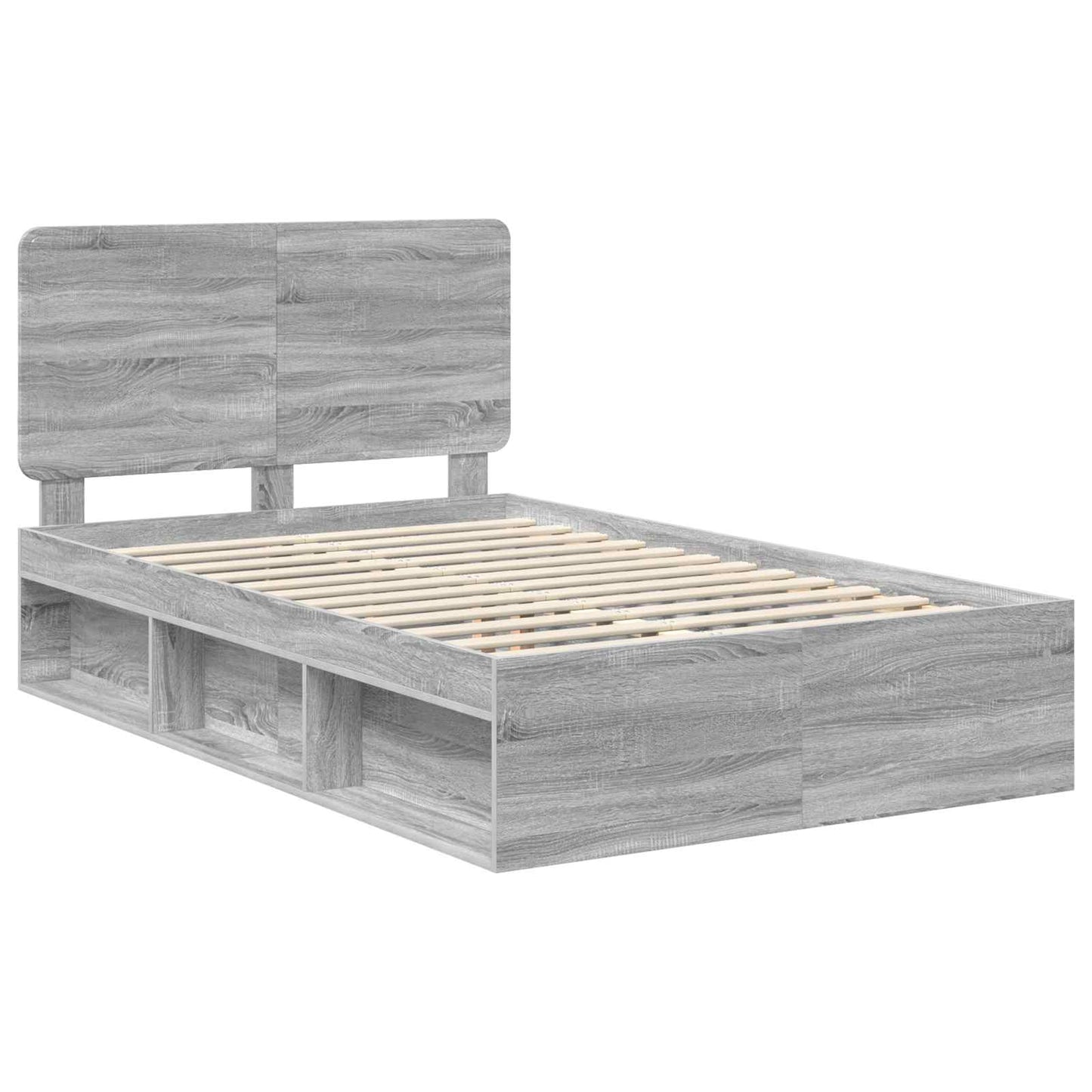 vidaXL Σκελετός Κρεβατιού Γκρι Sonoma 120 x 190 cm