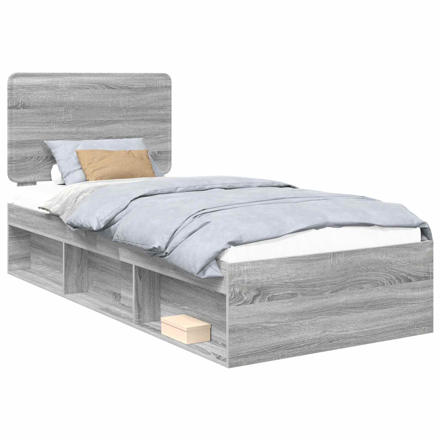 vidaXL Σκελετός Κρεβατιού Γκρι Sonoma 100 x 200 cm