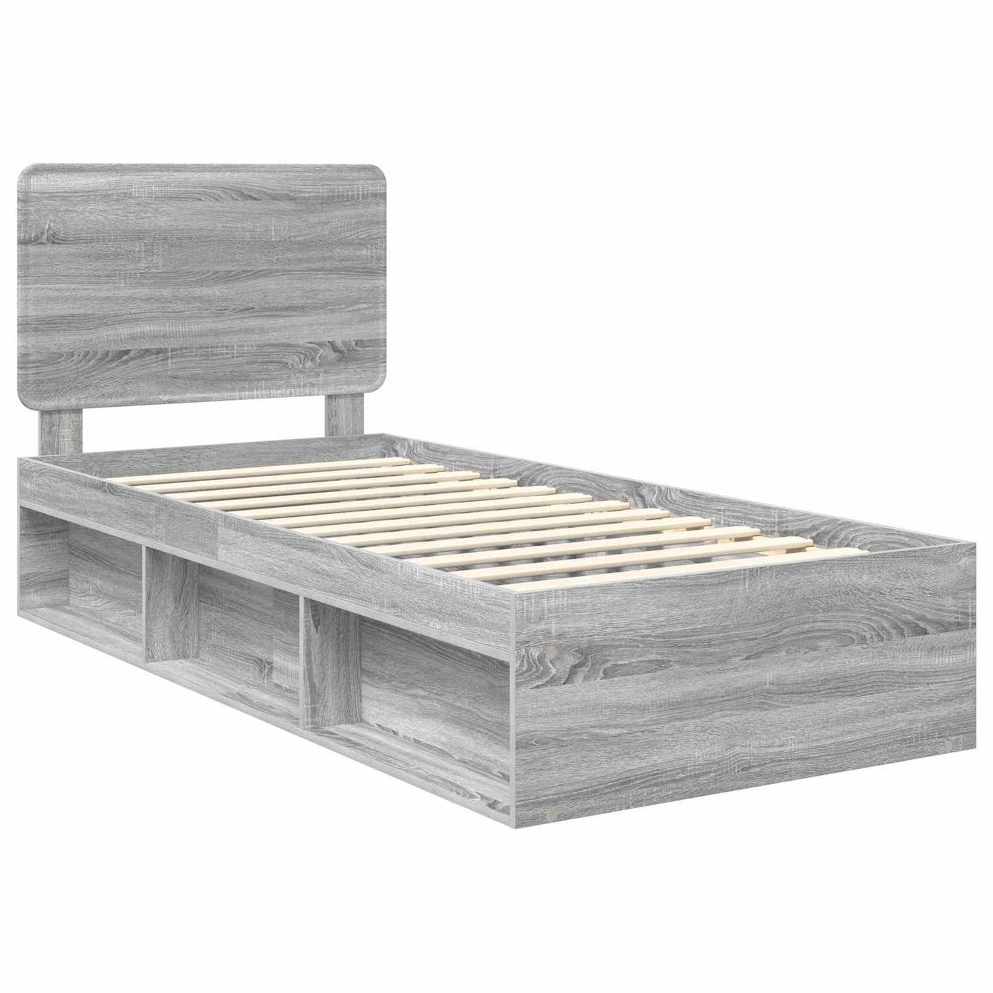 vidaXL Σκελετός Κρεβατιού Γκρι Sonoma 100 x 200 cm
