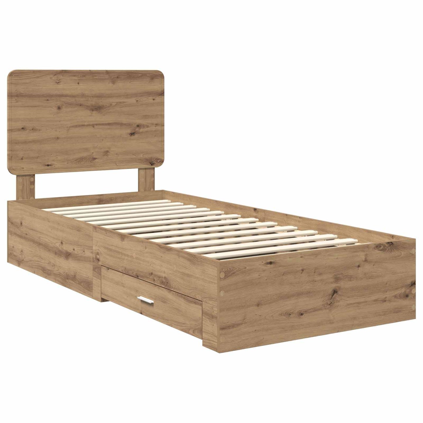 vidaXL Σκελετός Κρεβατιού Artisan Oak 100 x 200 cm Επεξεργασμένο Ξύλο