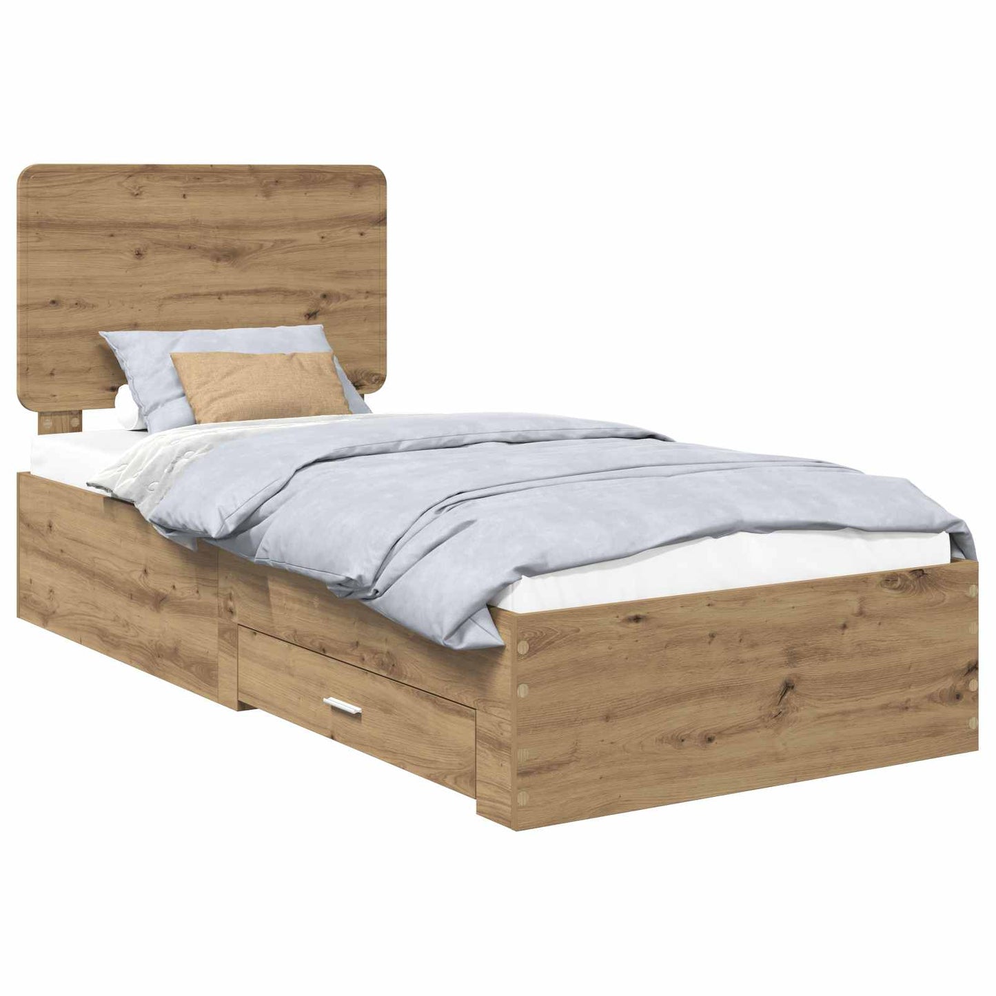 vidaXL Σκελετός Κρεβατιού Artisan Oak 90 x 200 cm Επεξεργασμένο Ξύλο