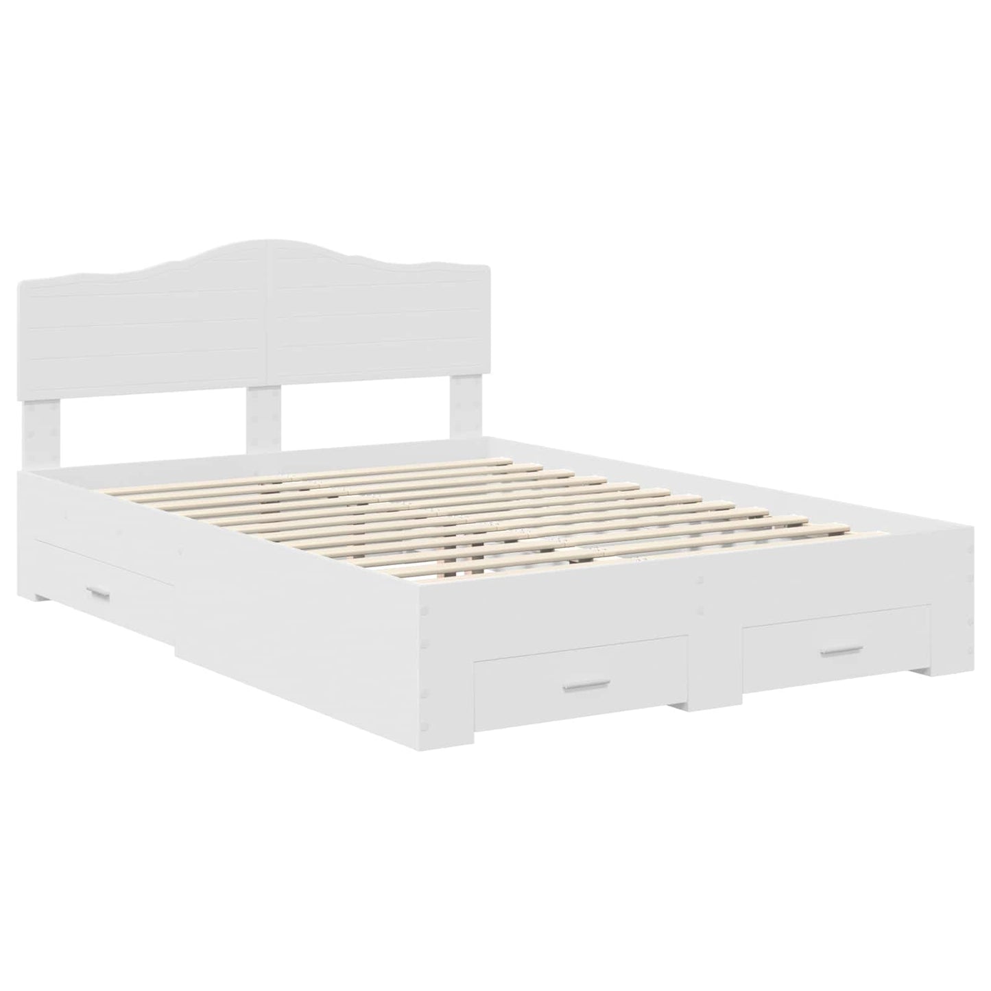 vidaXL Σκελετός Κρεβατιού Λευκό 140 x 190 cm Επεξεργασμένο ξύλο