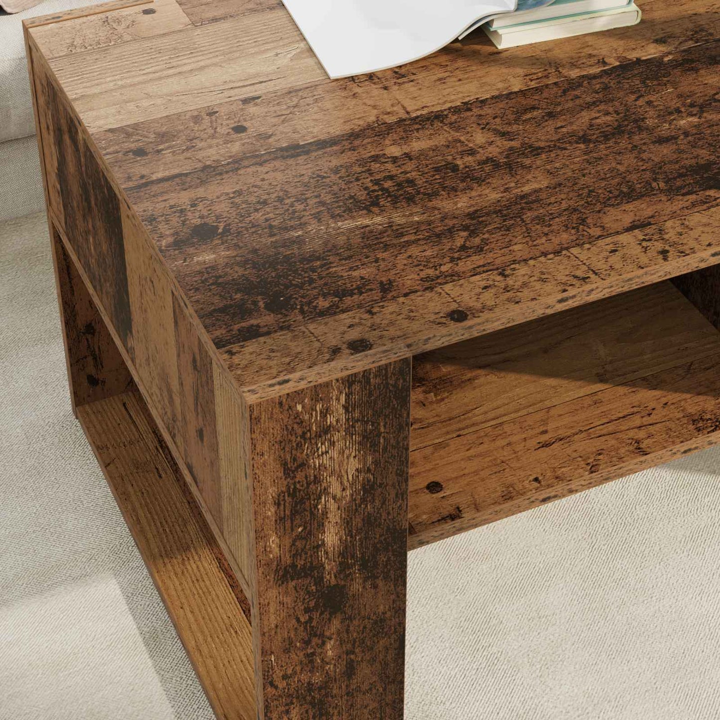vidaXL Τραπεζάκι σαλονιού Παλιό ξύλο 92 x 53 x 45 εκ.